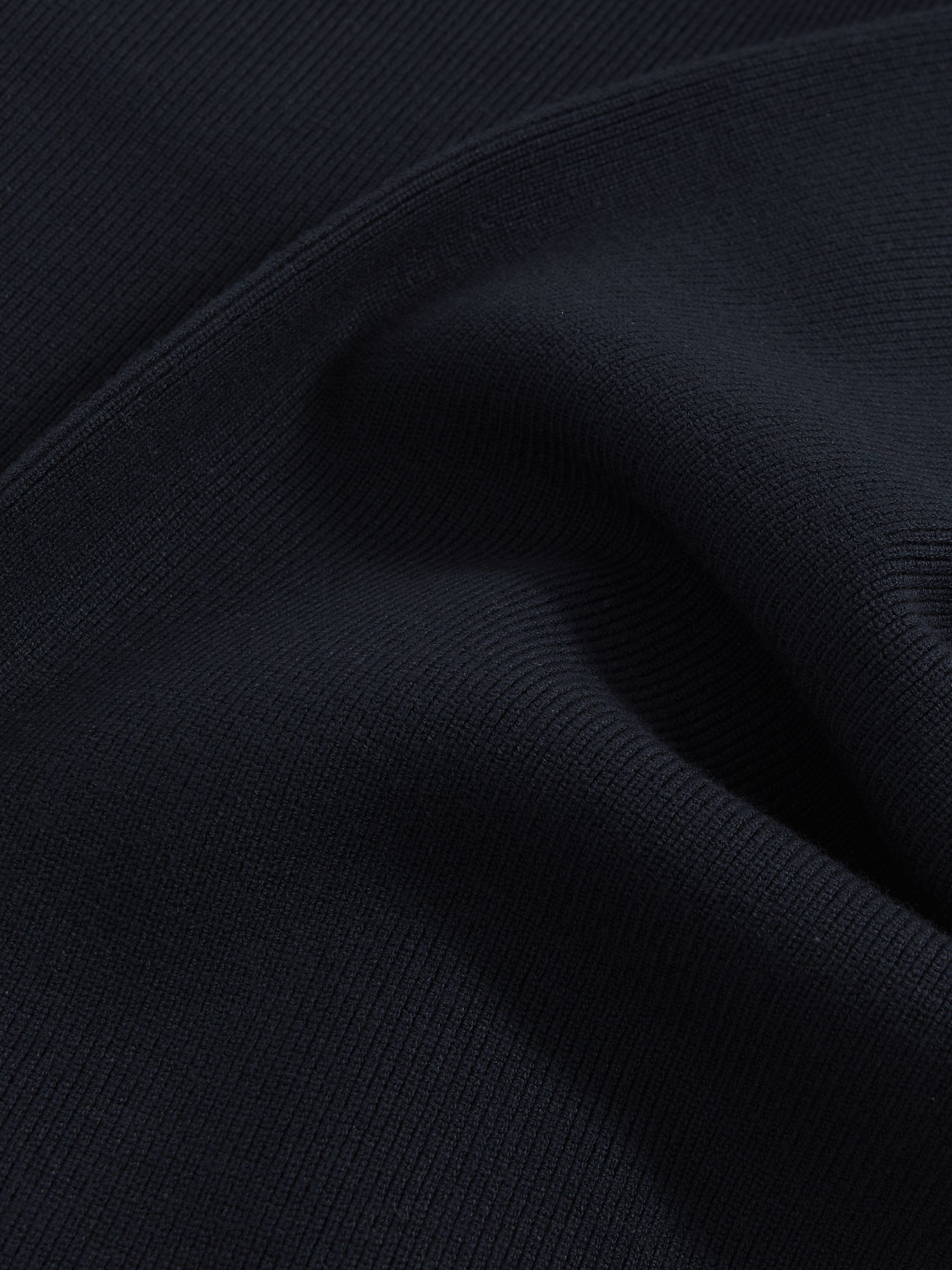Tapered Fit Knitted Trousers in Navy - image 4