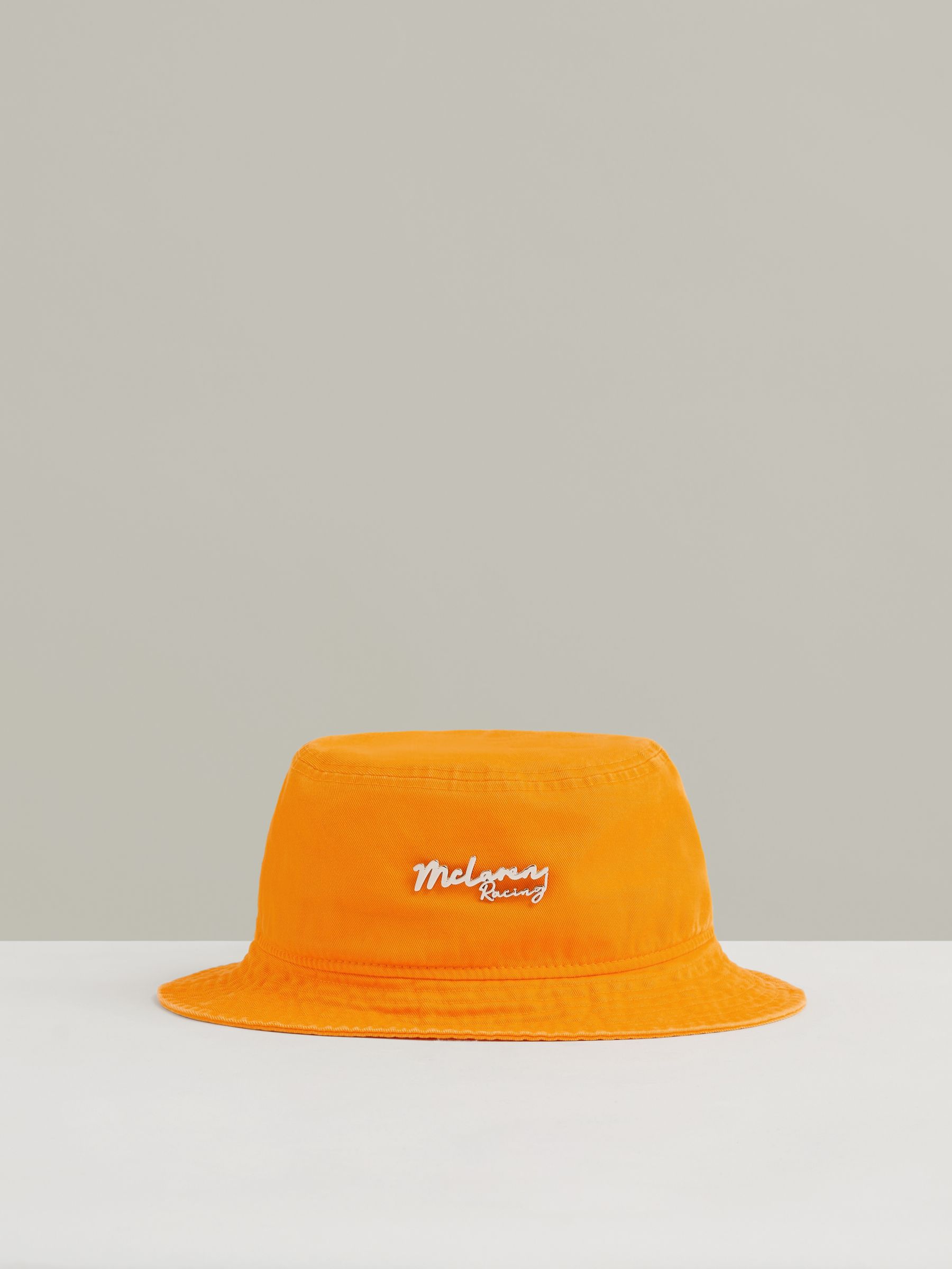 Unisex Fit McLaren Racing Cotton Bucket Hat in Papaya Orange - Image 2 of 5