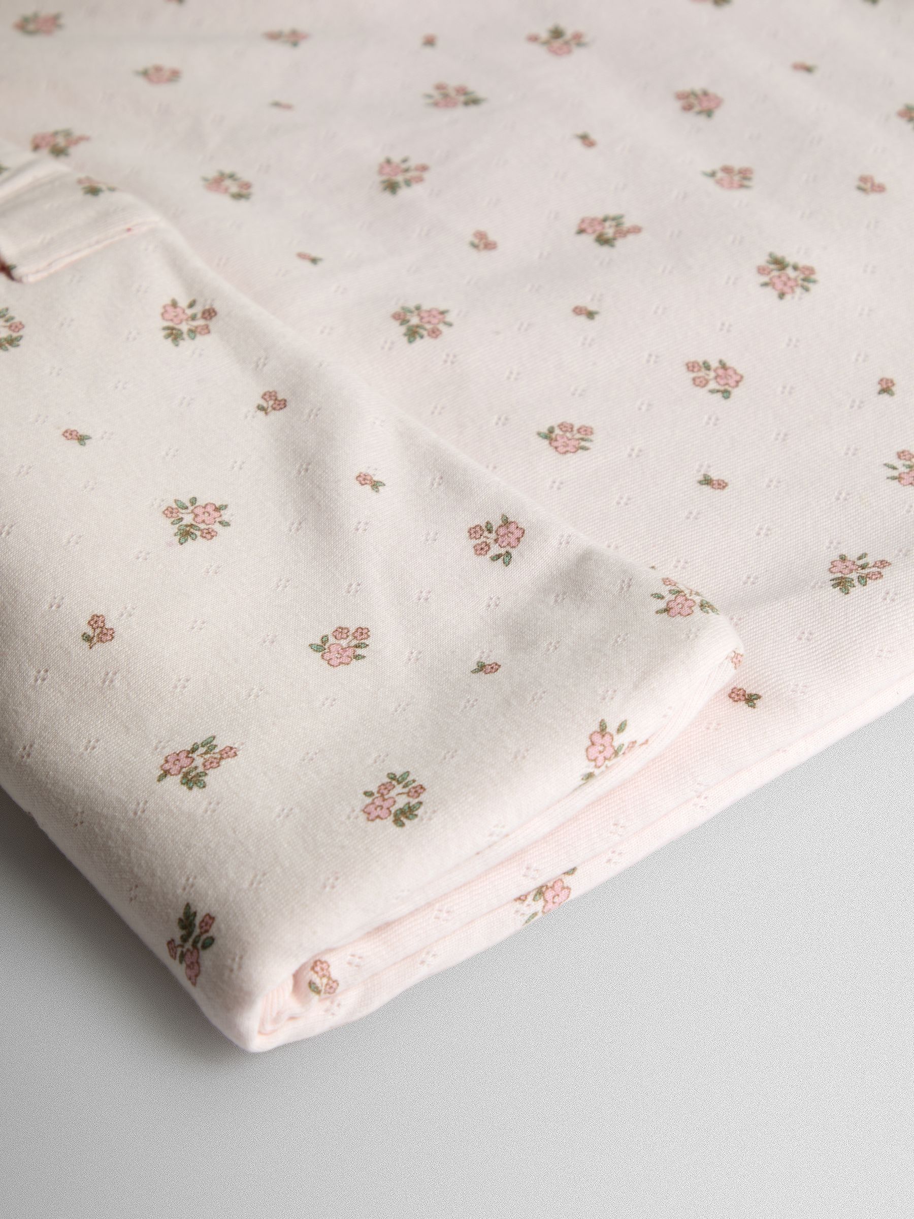 Pink Floral Pointelle 2.5 Tog Toddler Sleeping Bag - Image 2 of 3