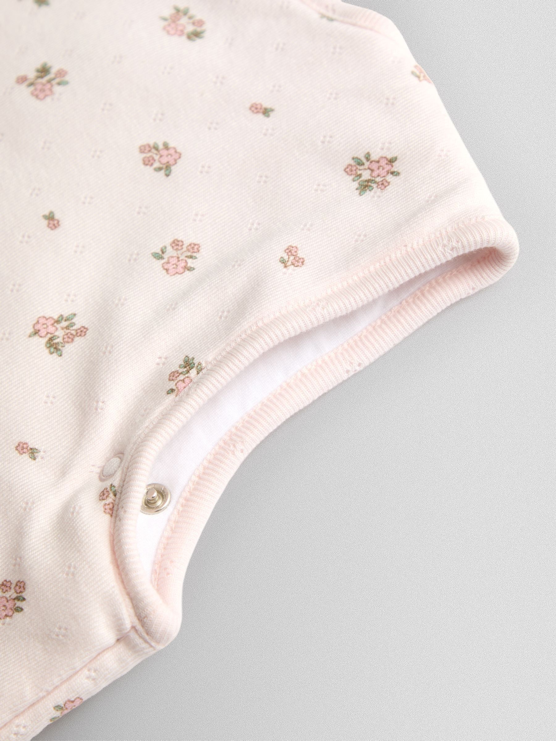 Pink Floral Pointelle 2.5 Tog Toddler Sleeping Bag - Image 3 of 3 Pink Floral Pointelle 2.5 Tog Toddler Sleeping Bag - Image 3 of 3