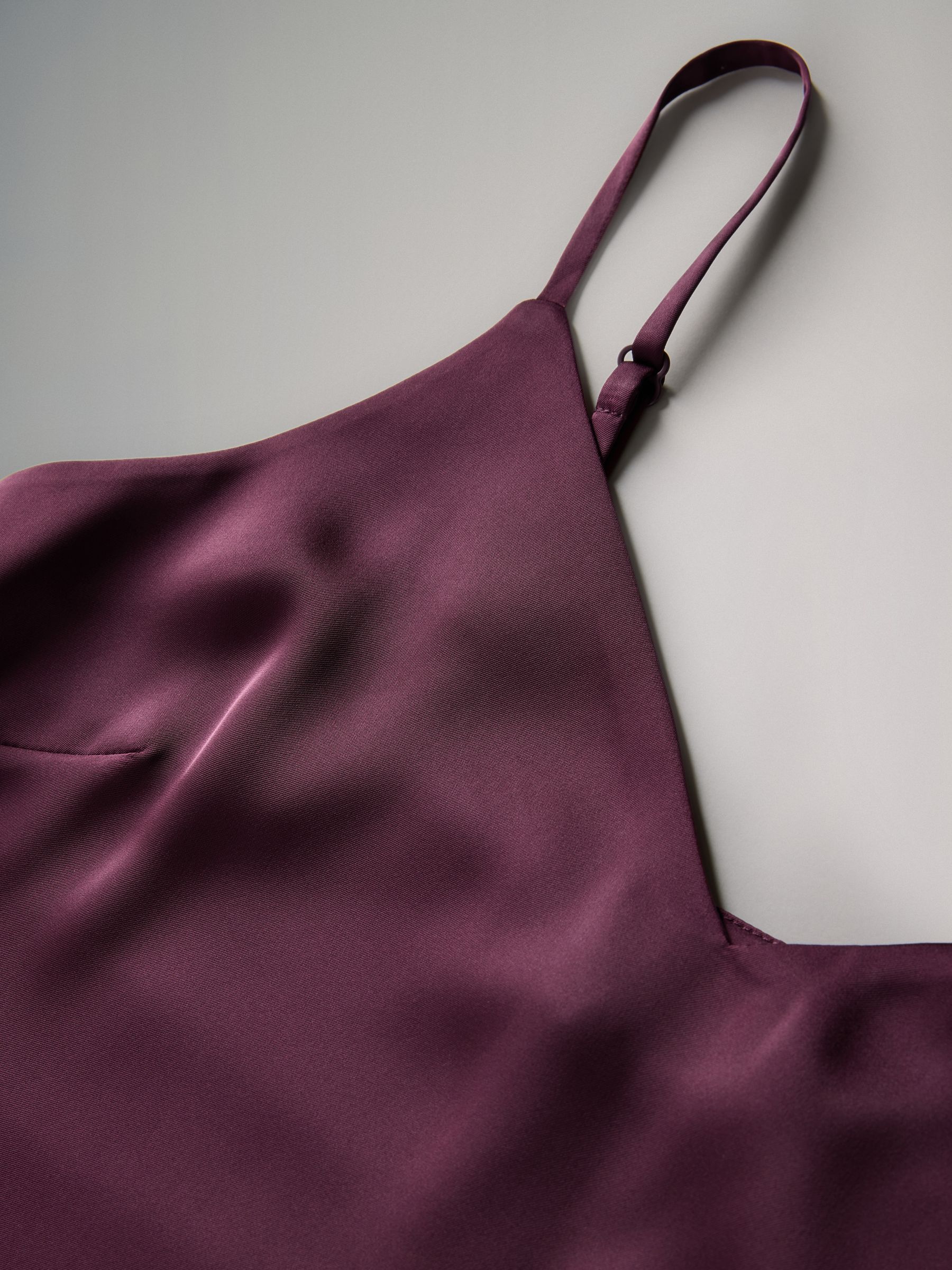 Black/Burgundy Red 2 Pack Satin Cami Tops - Image 6 of 6 Black/Burgundy Red 2 Pack Satin Cami Tops - Image 6 of 6