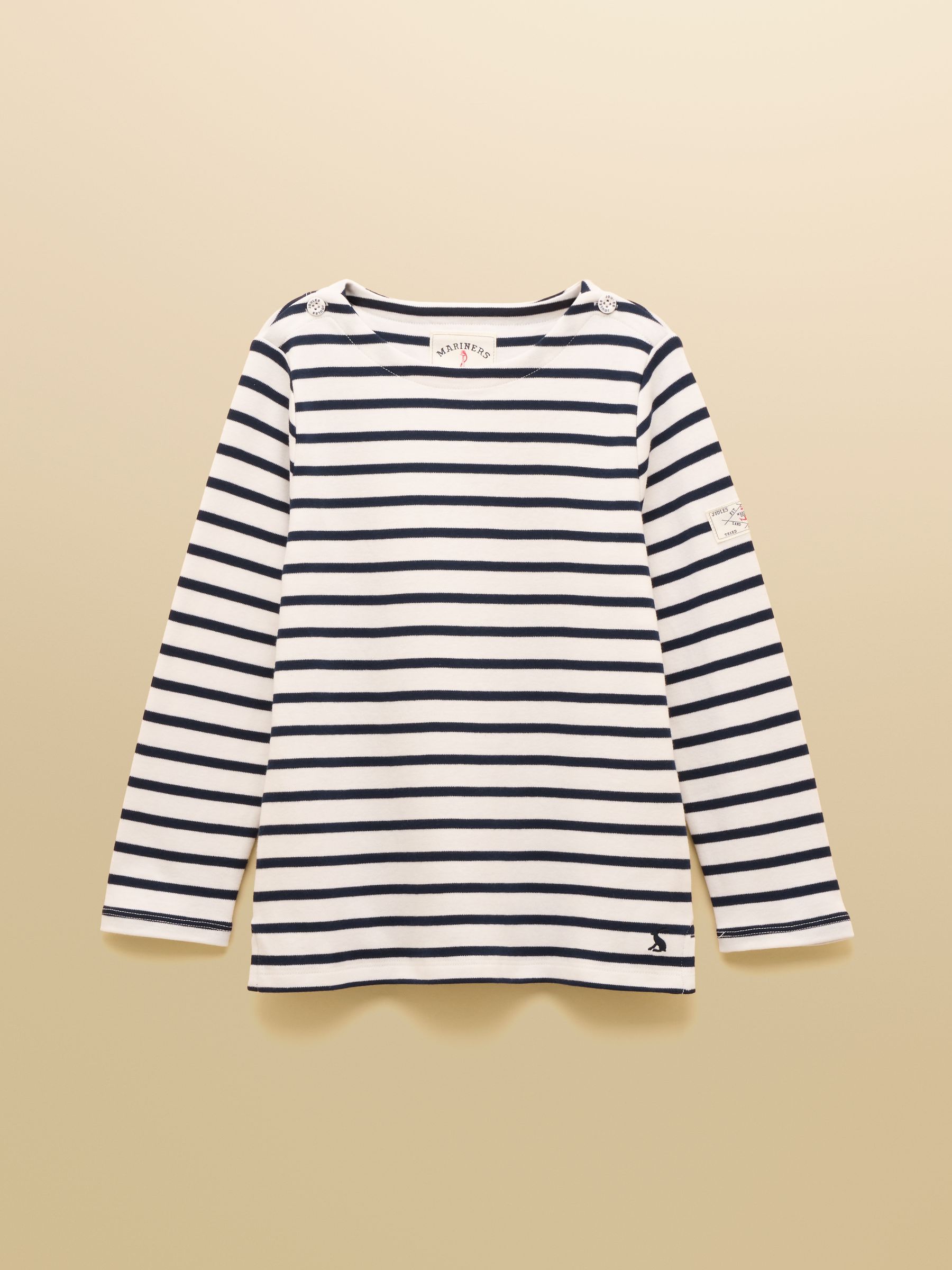 Girls' Harbour Navy and Pink Two Pack Stripe Long Sleeve Top - Image 2 of 6