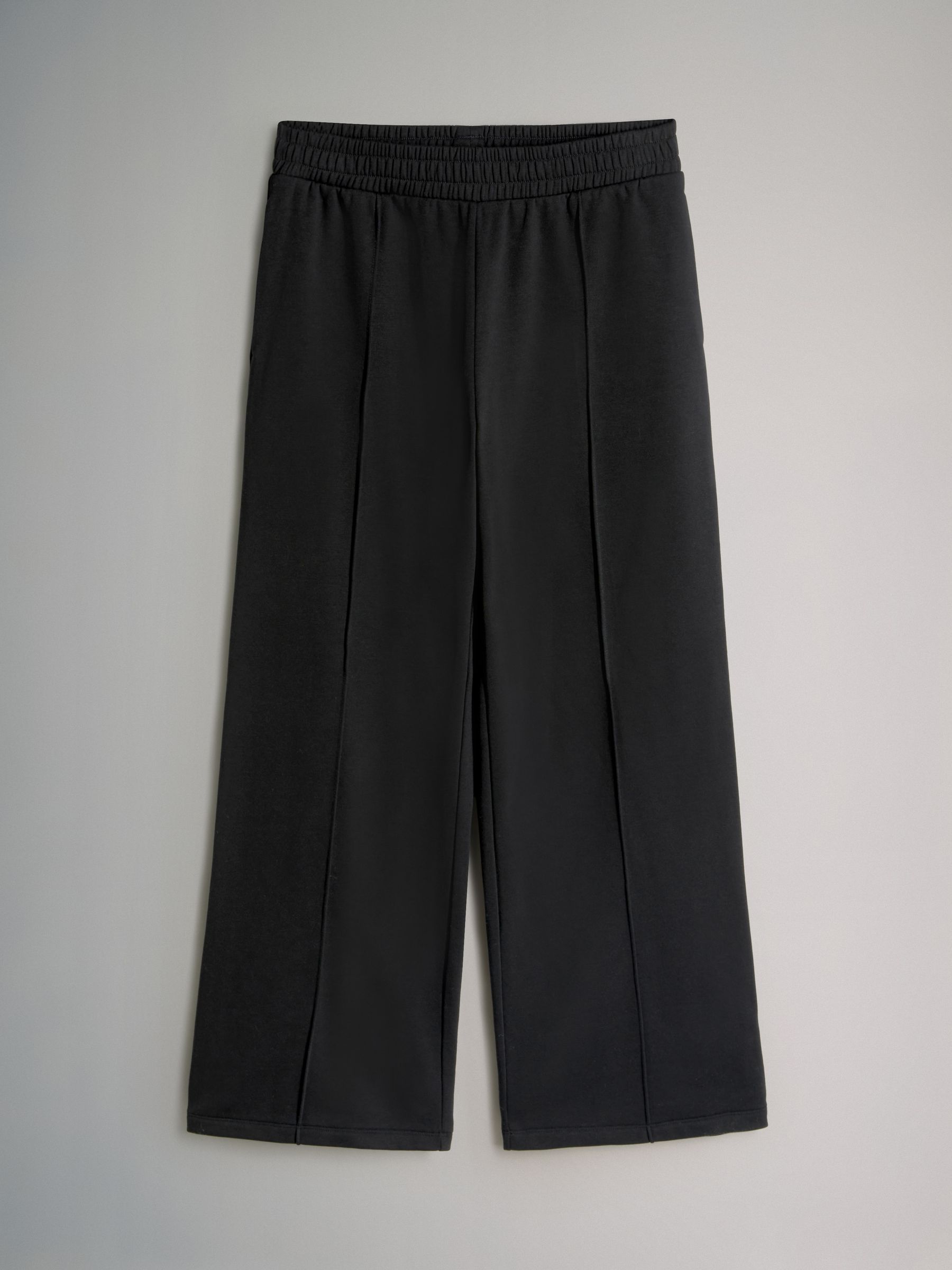 Black/Grey - 2 Pack Pintuck Wide Leg Joggers - Image 6 of 8