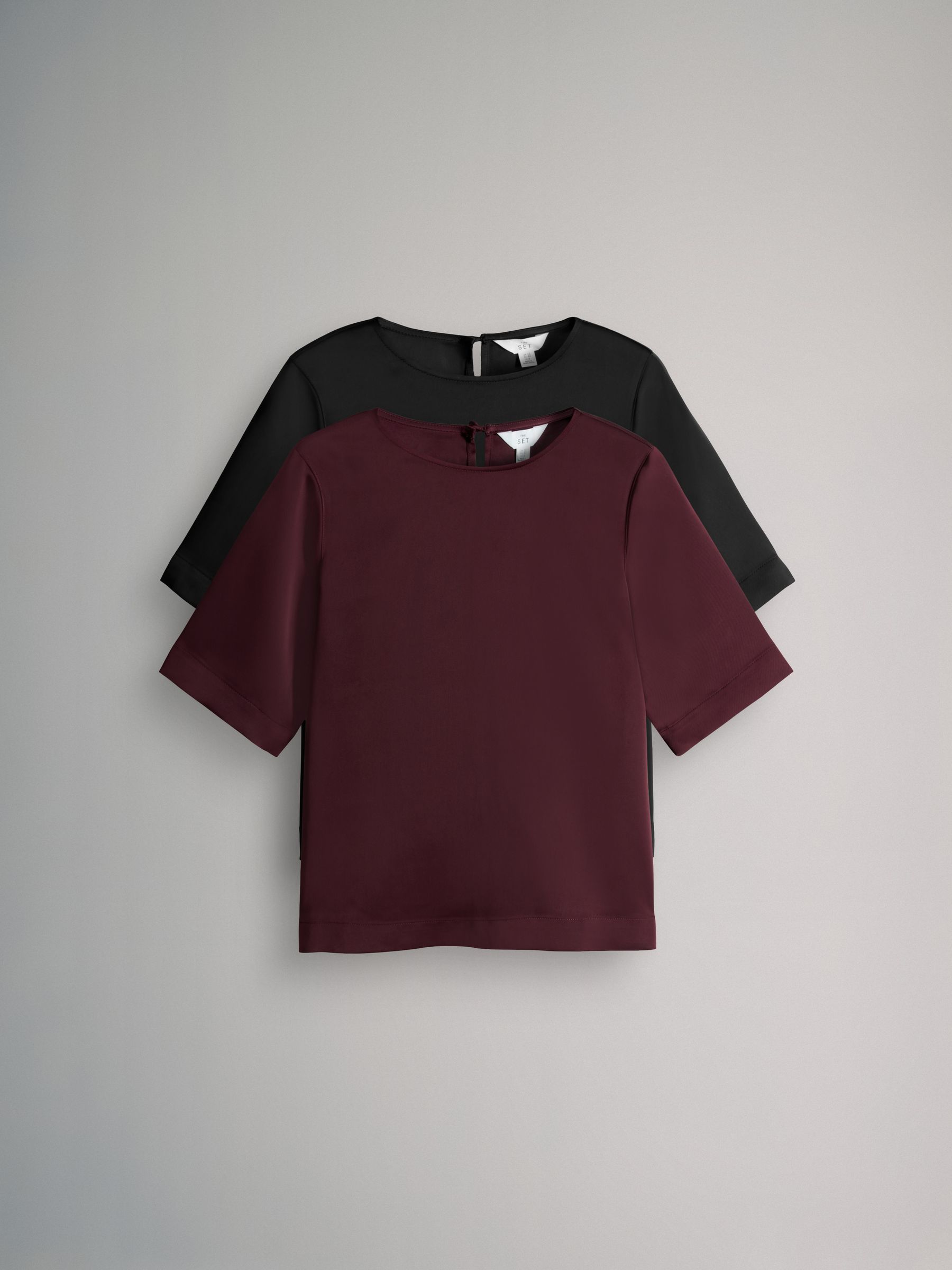 2 Pack Satin Shortsleeve Tops - Image 2 of 11