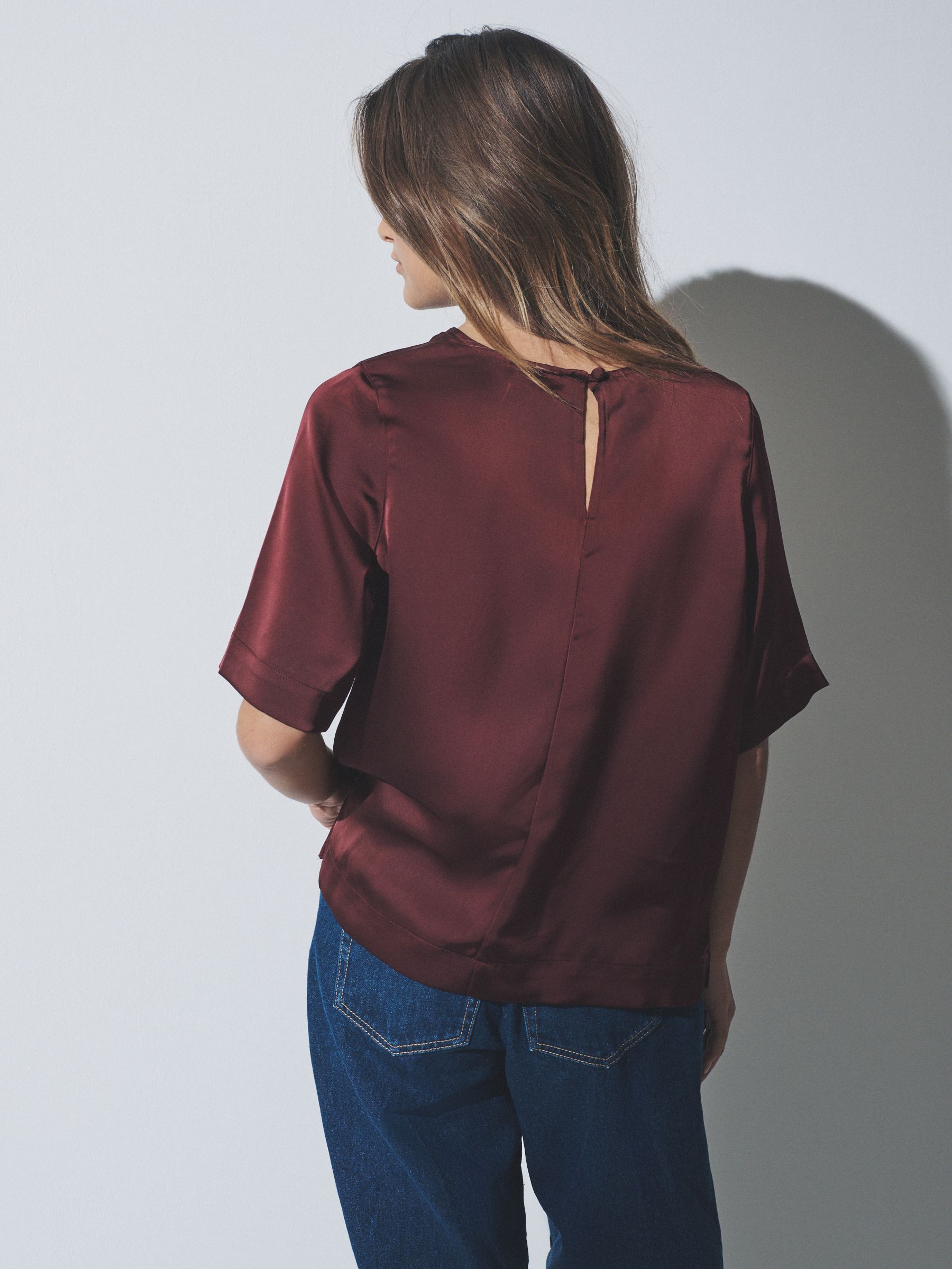 2 Pack Satin Shortsleeve Tops - Image 4 of 11