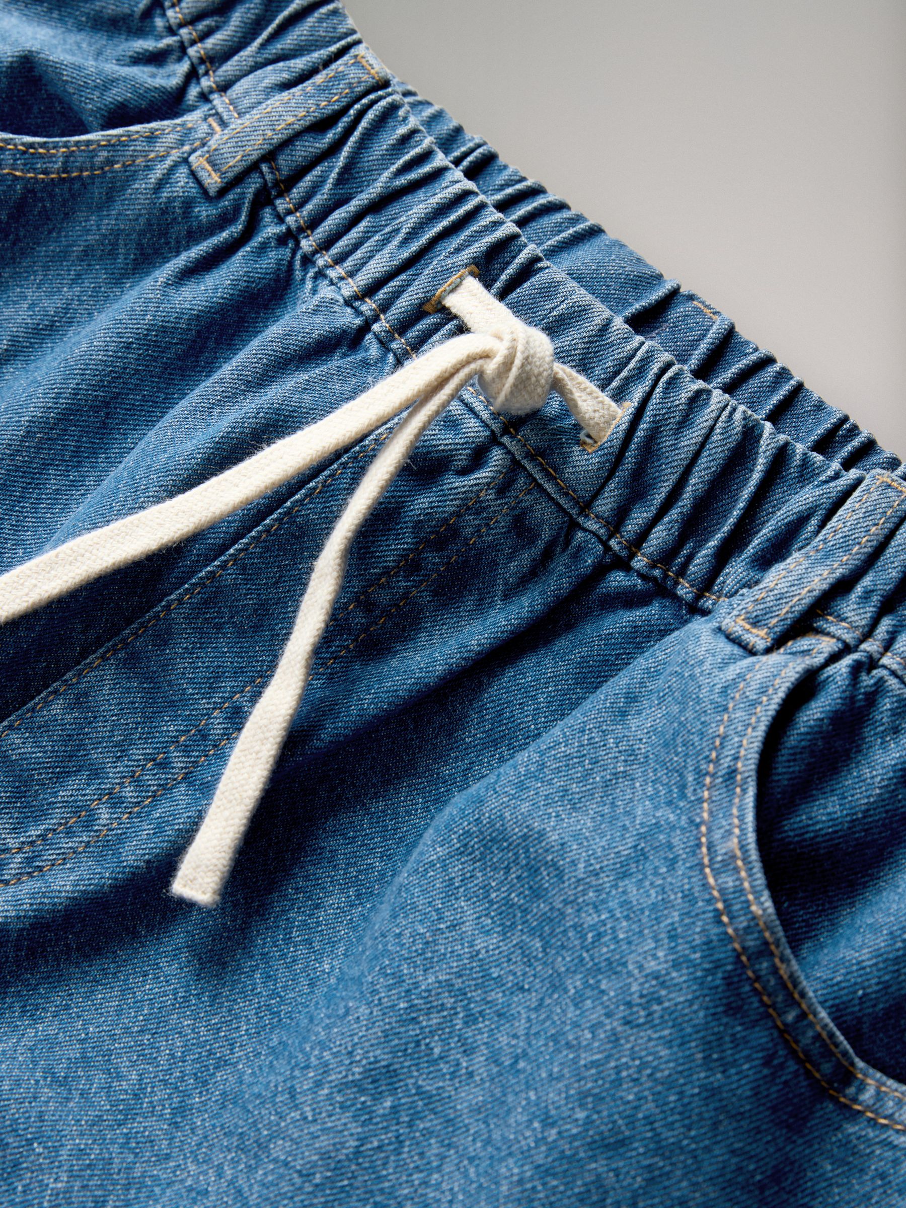 Black/Mid Blue 2 Pack Pull On Wide Leg Jeans - Image 6 of 6