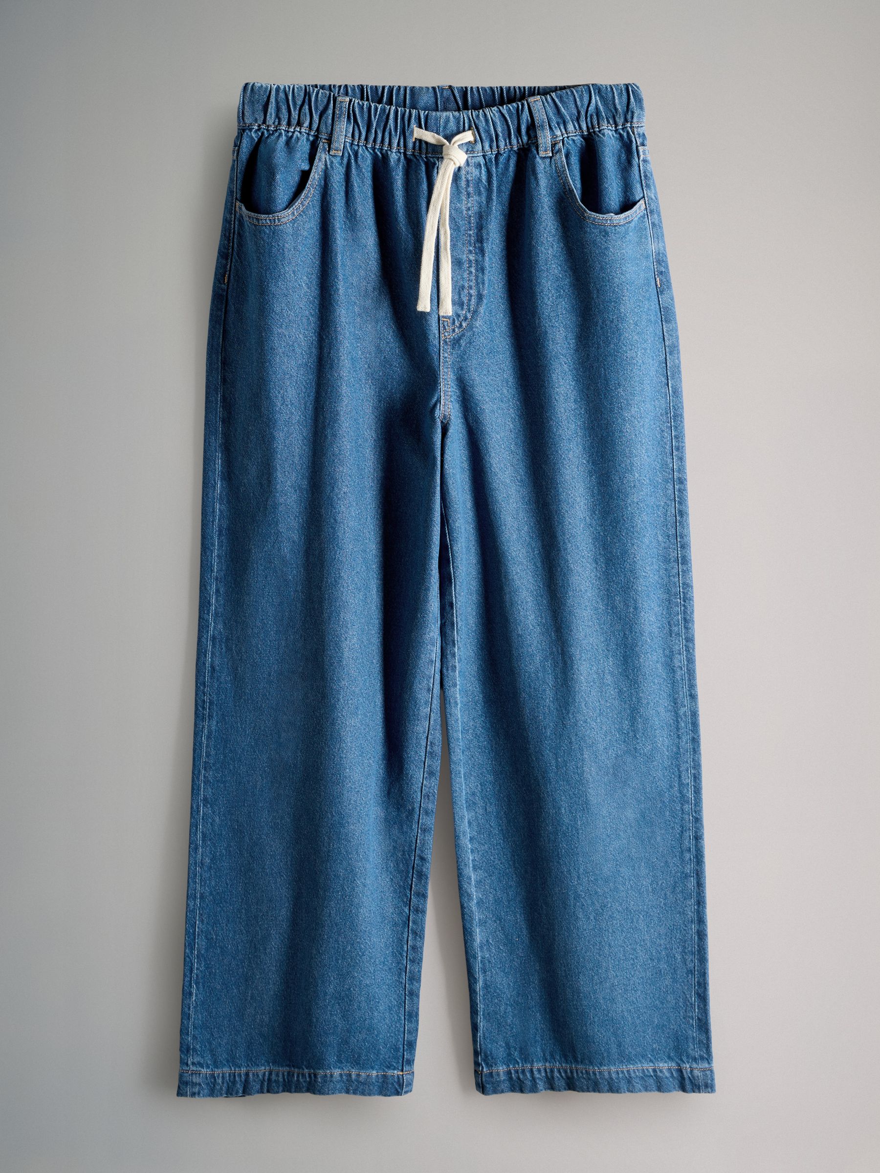 Black/Mid Blue - 2 Pack Pull On Wide Leg Jeans - Image 8 of 14