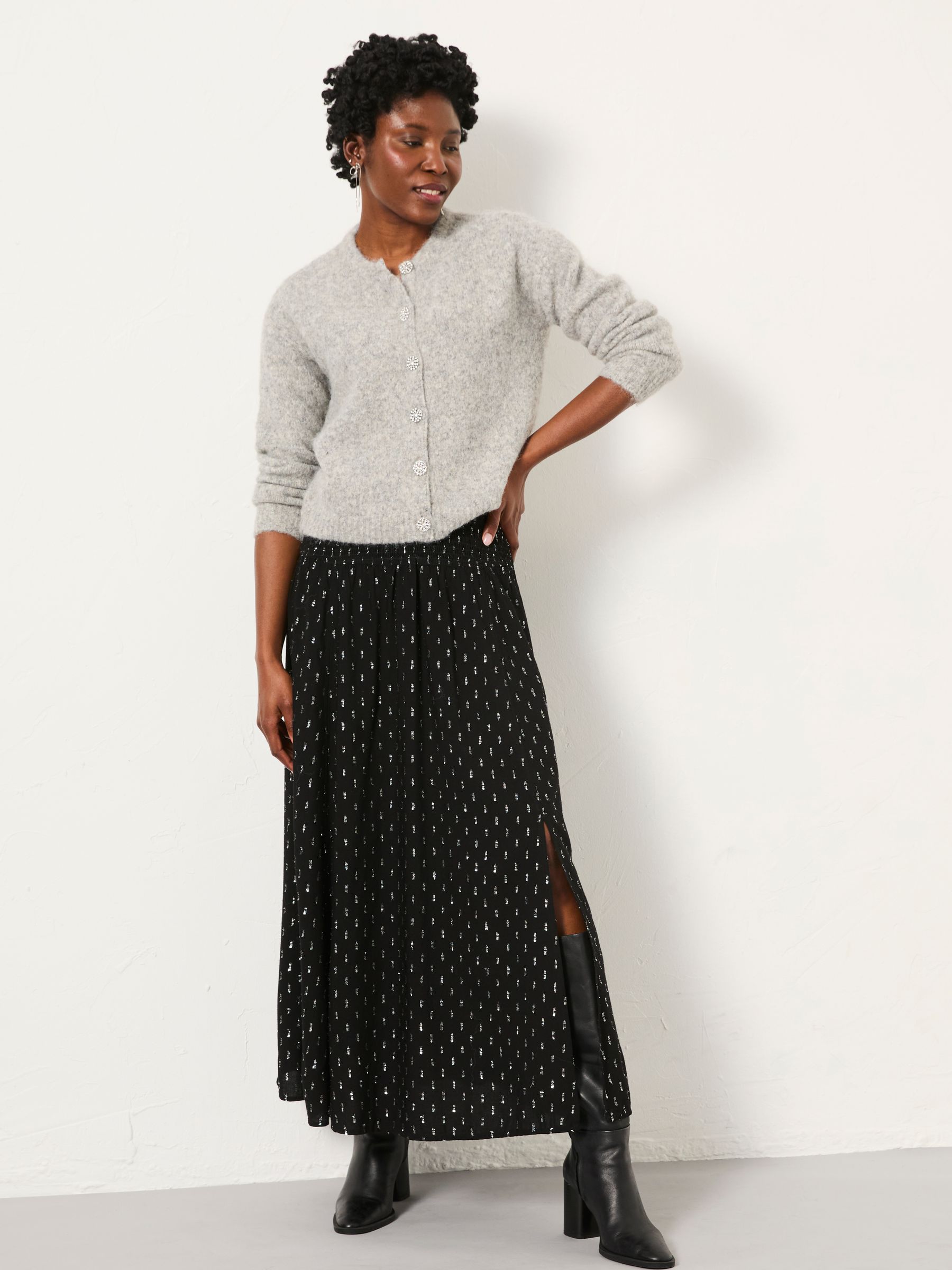 Harper Black Midi Skirt - Image 3 of 6