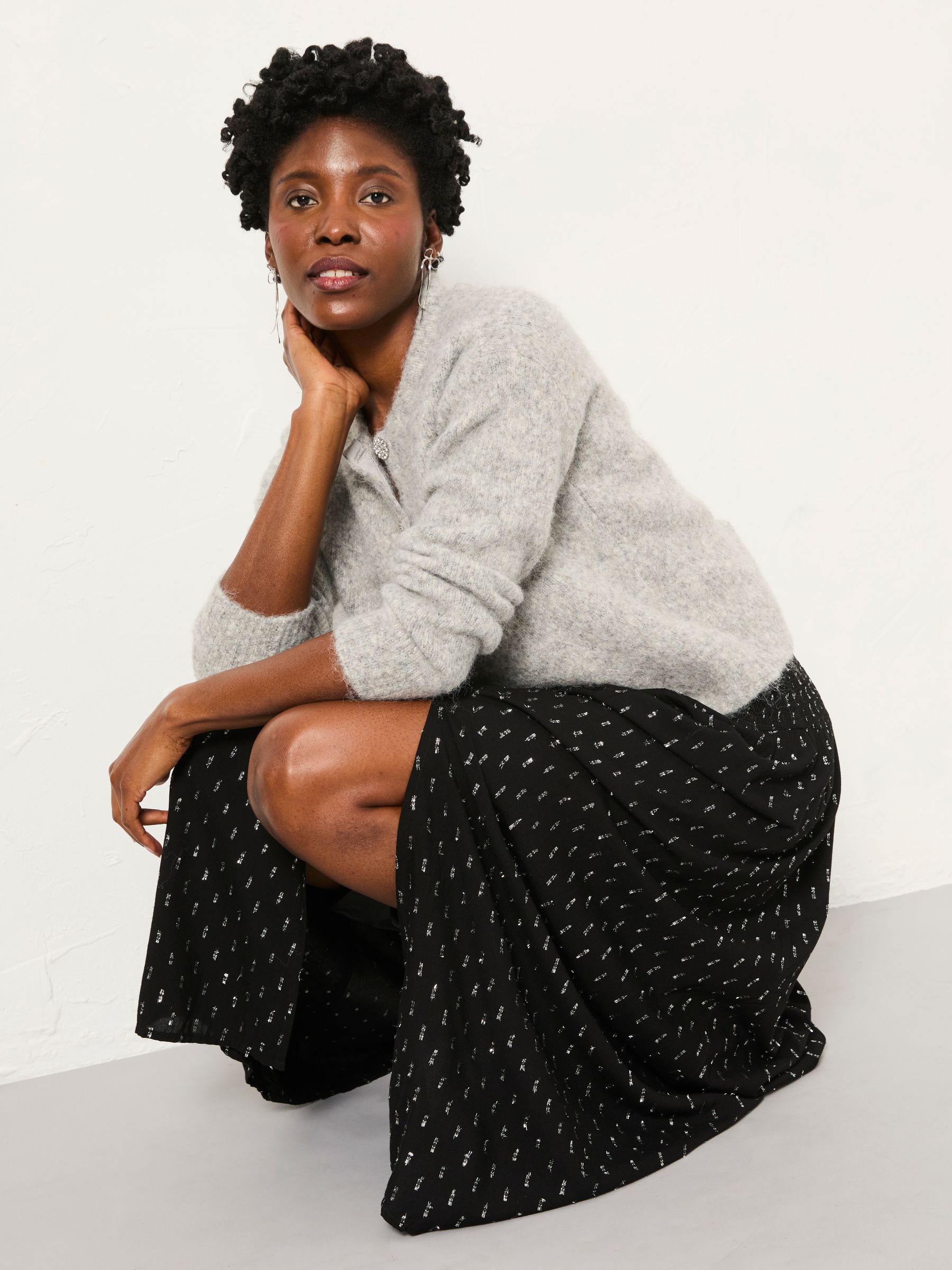 Harper Black Midi Skirt - Image 5 of 6