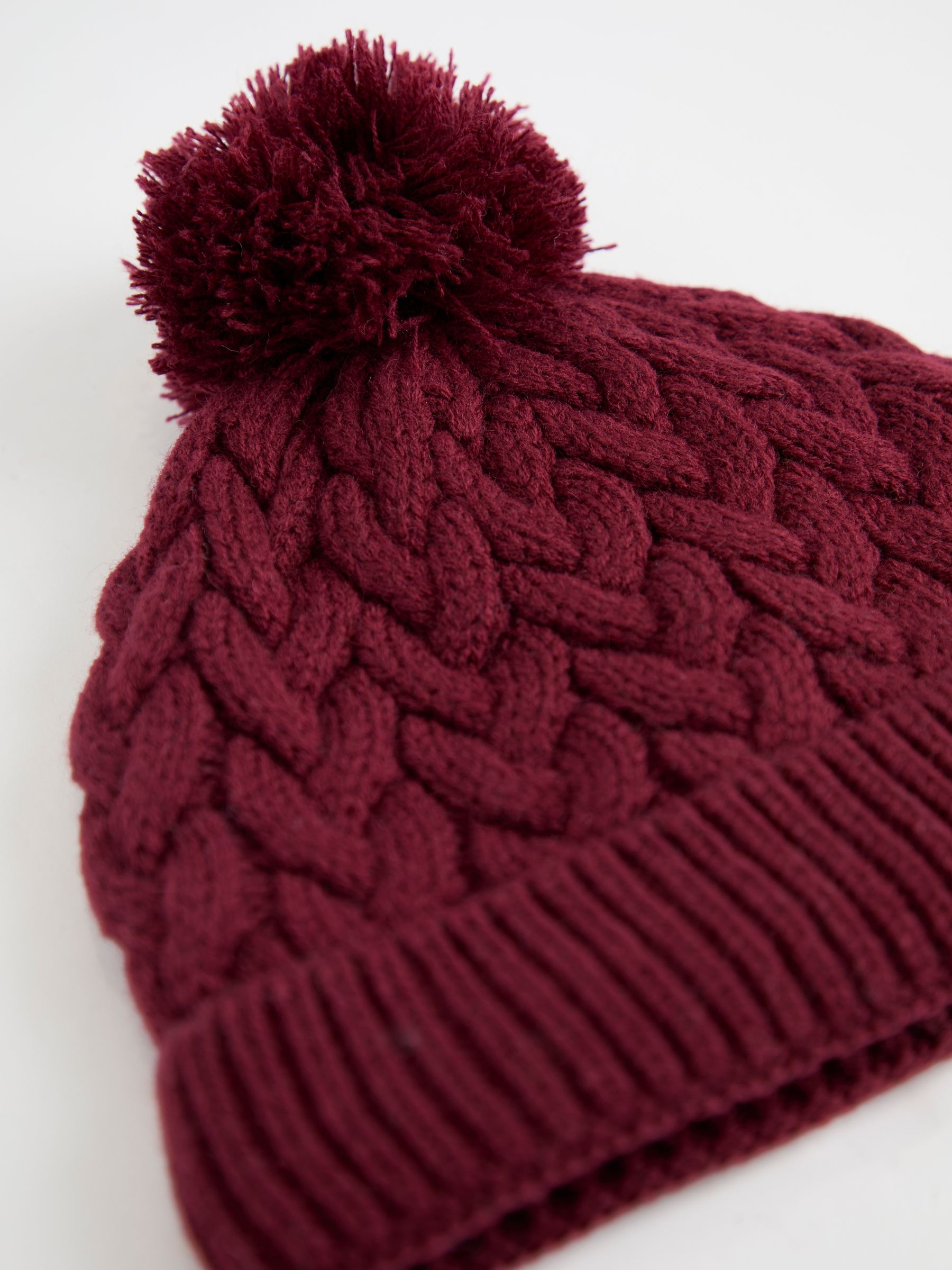 Berry Embroidered Cable Hat - Image 8 of 8 Berry Embroidered Cable Hat - Image 8 of 8