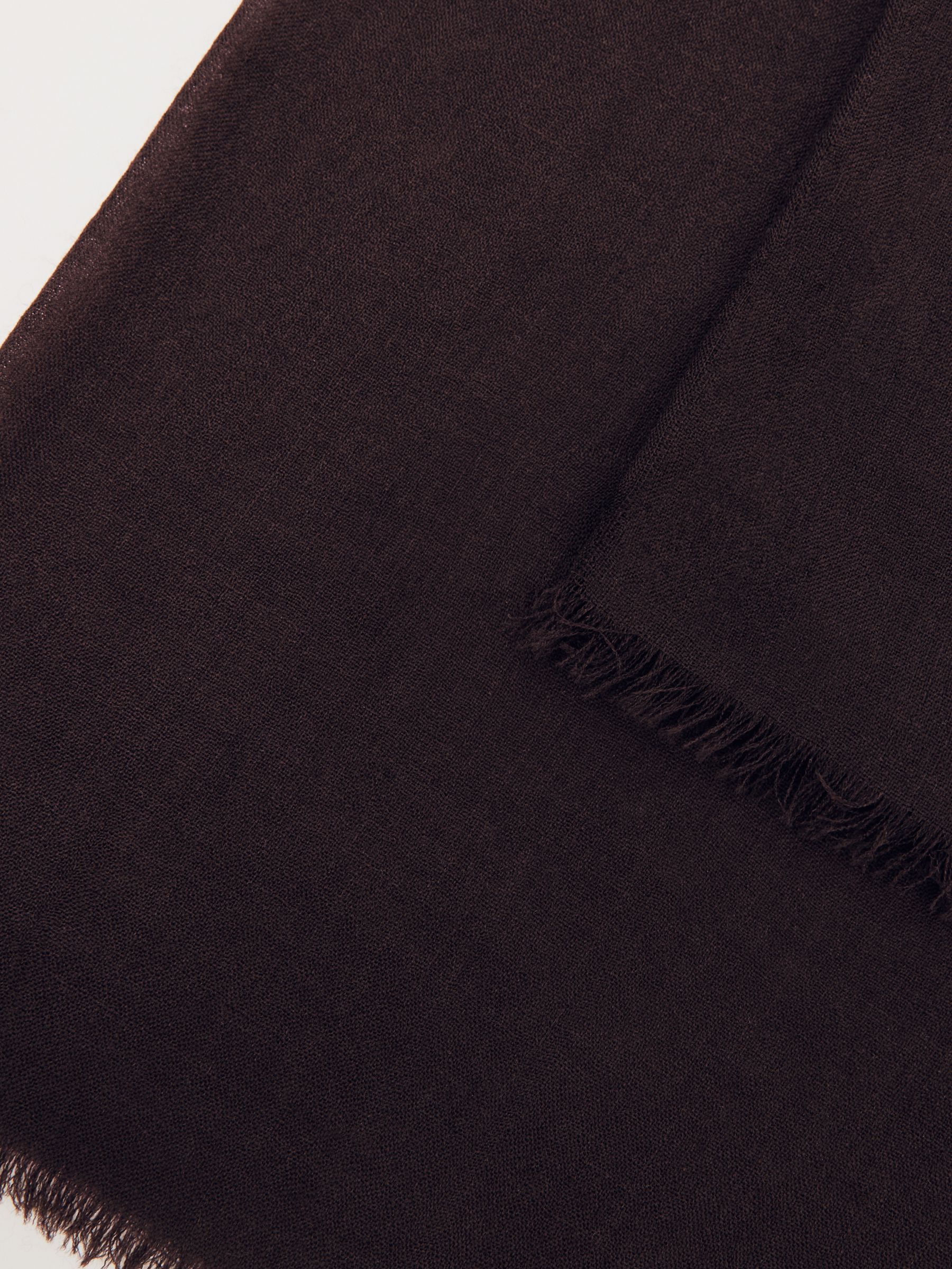 Wool-Cashmere Lightweight Scarf in Burgundy - Image 4 of 5