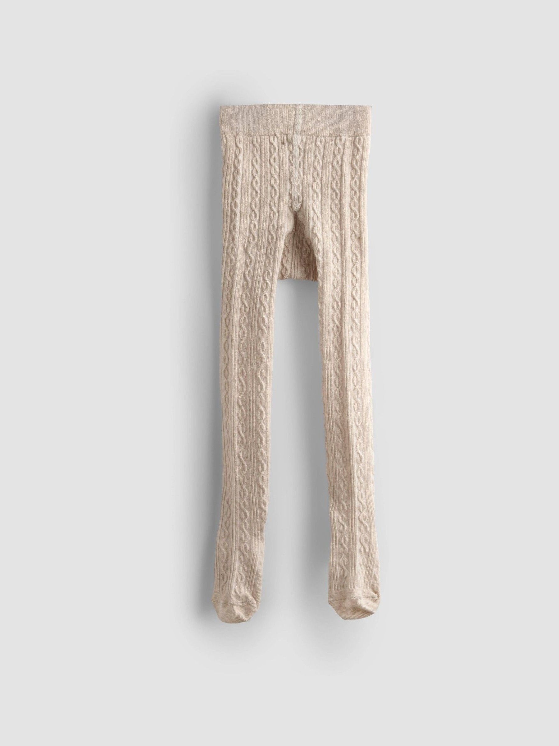 Pink 2-Pack Cotton Rich Cable Tights - Image 7 of 7