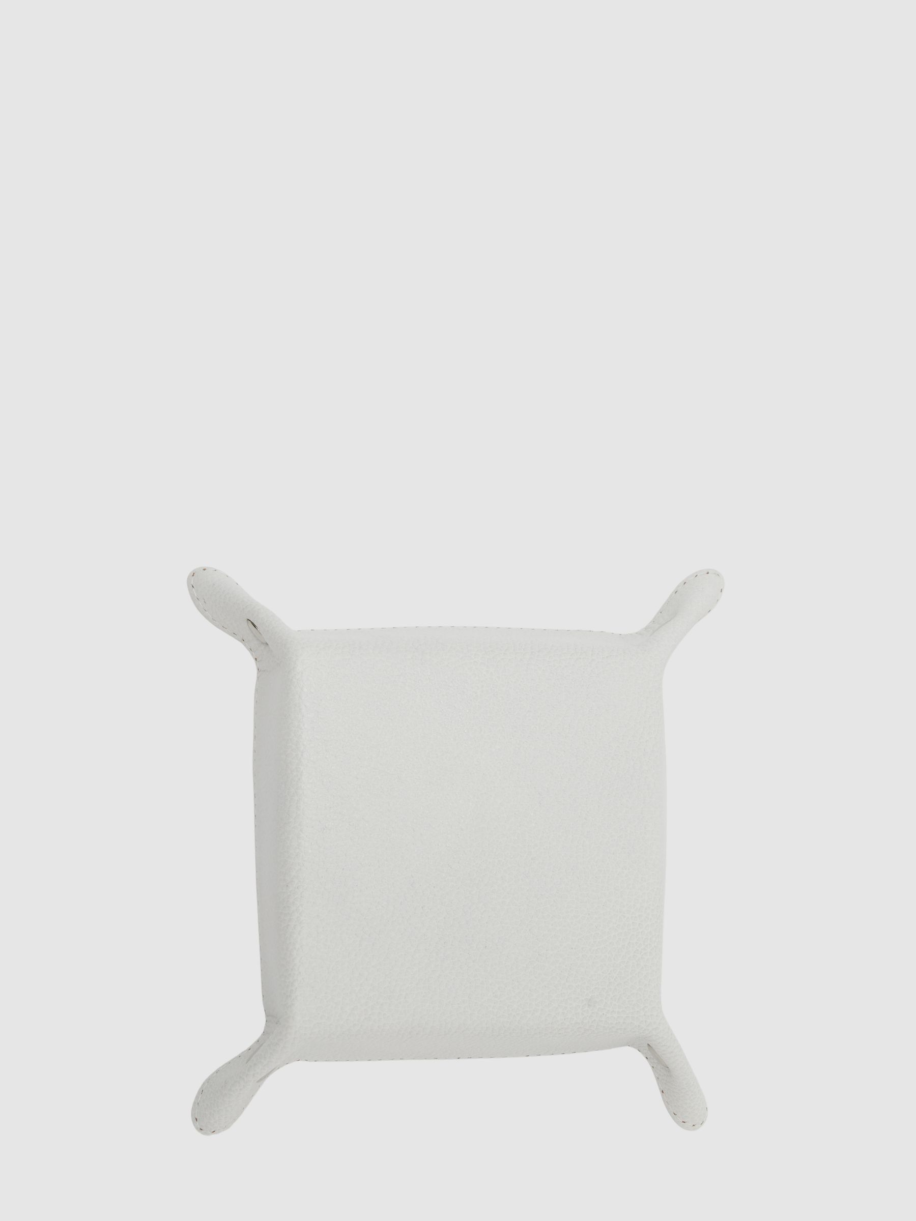 Atelier Grained-Leather Coin Tray in Off White - image 1