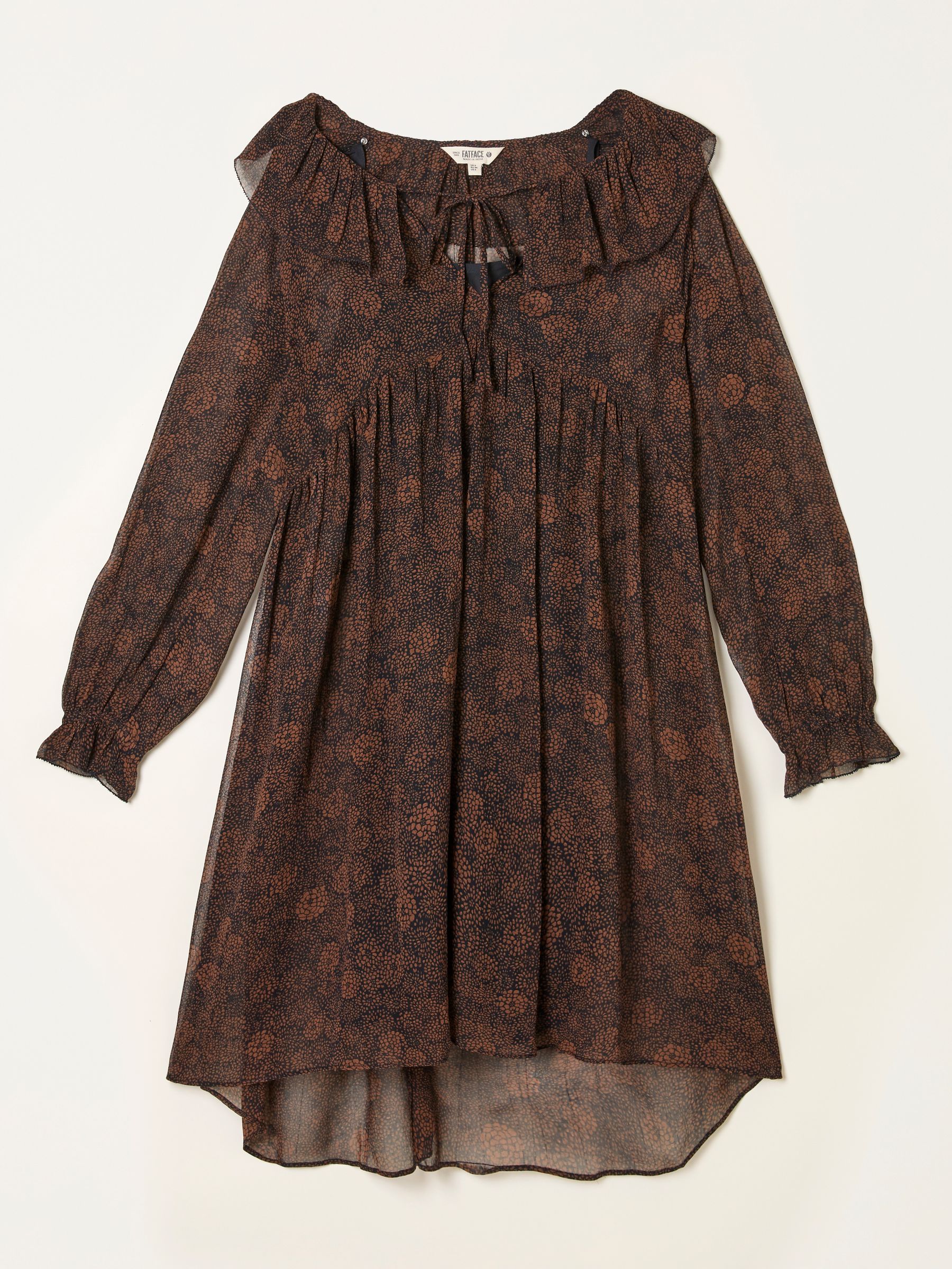 Bella Black Circle Floral Petite Dress - Image 5 of 5