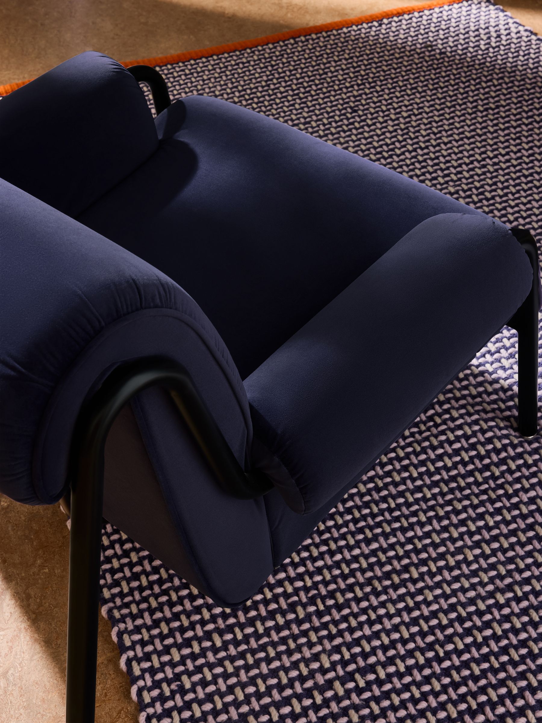 Lorien Chair in Velvet Indigo Blue - Image 3 of 5