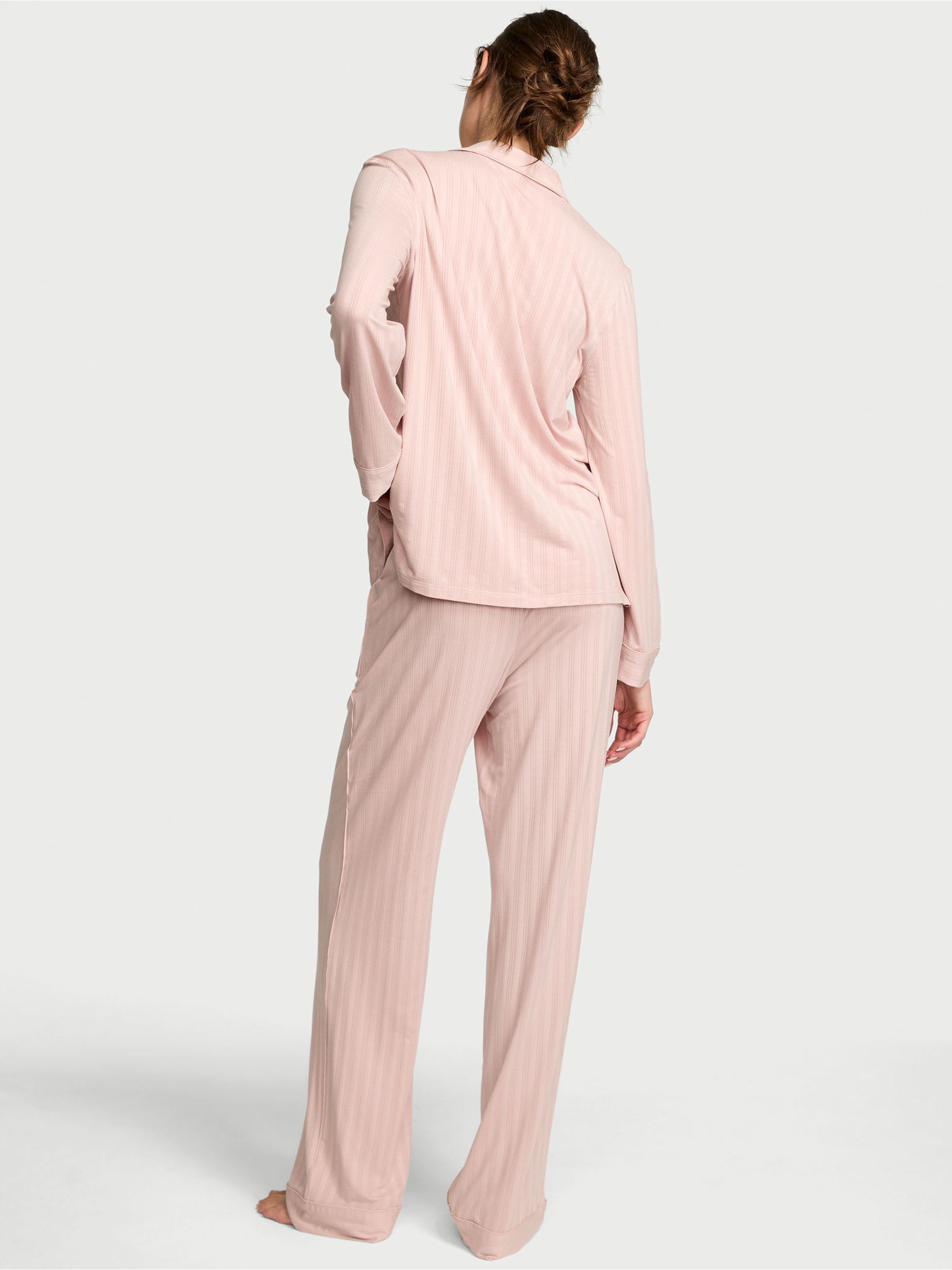 Bare All Pink Modal Long Pyjamas Set - Image 2 of 2