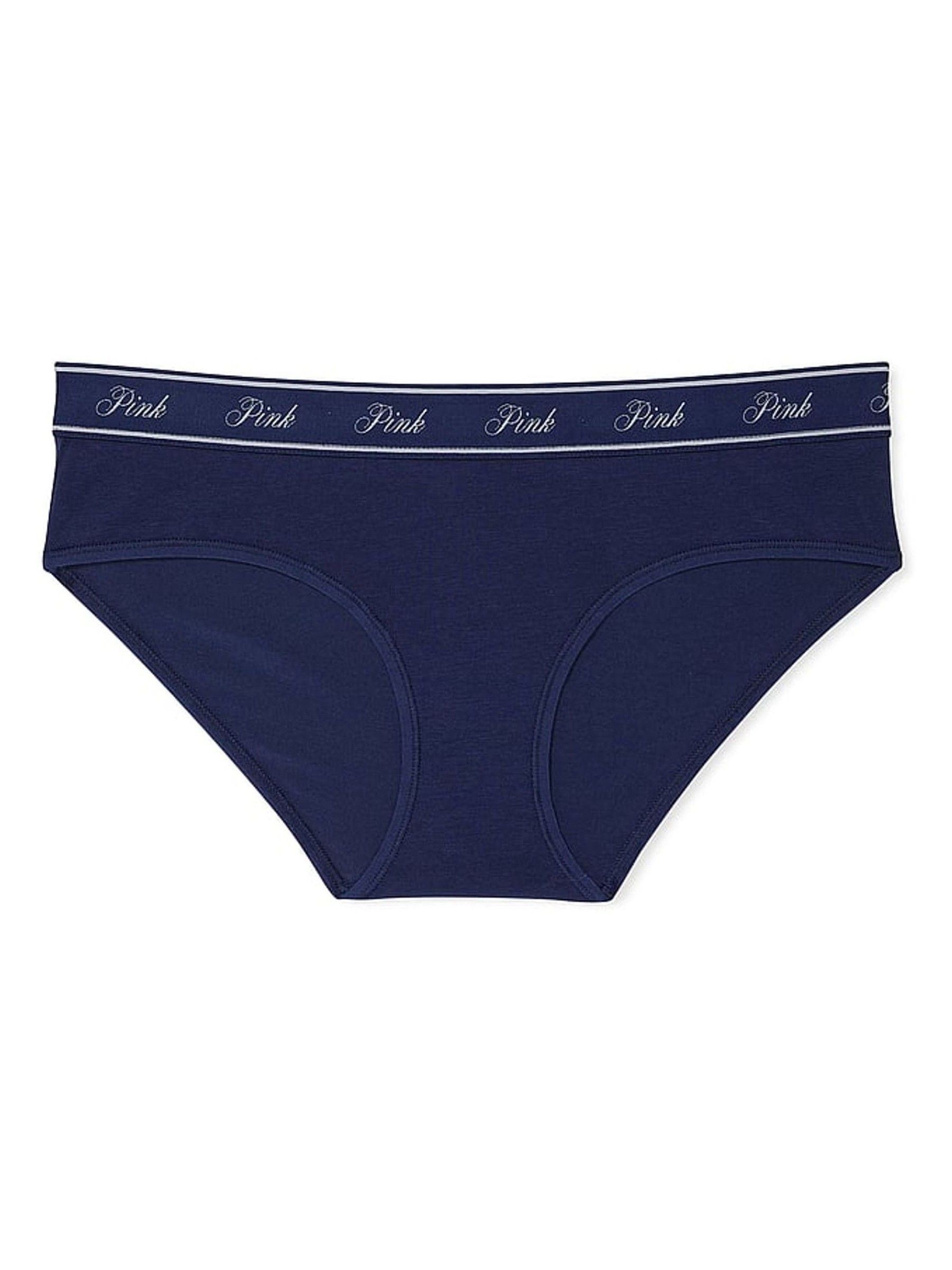 Midnight Navy Blue Hipster Cotton Logo Knickers - Image 3 of 3