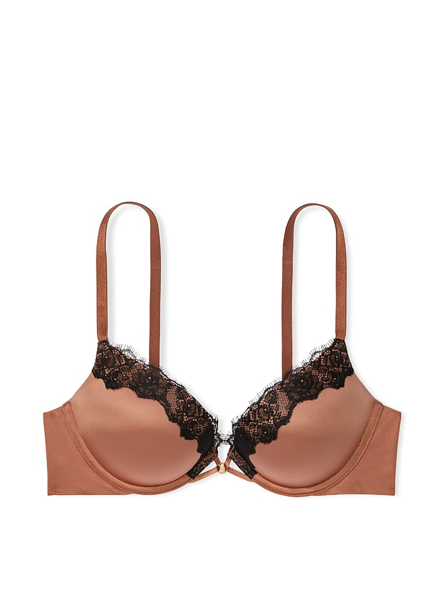 Caramel Nude Add 2 Cups Push Up Bombshell Lace Trim Bra - Image 3 of 4