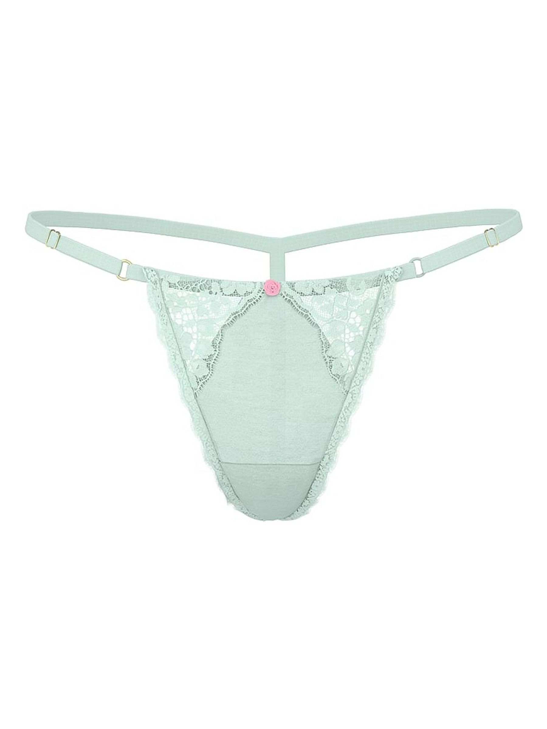 Silent Green Lace Trim G String Knickers - Image 3 of 3