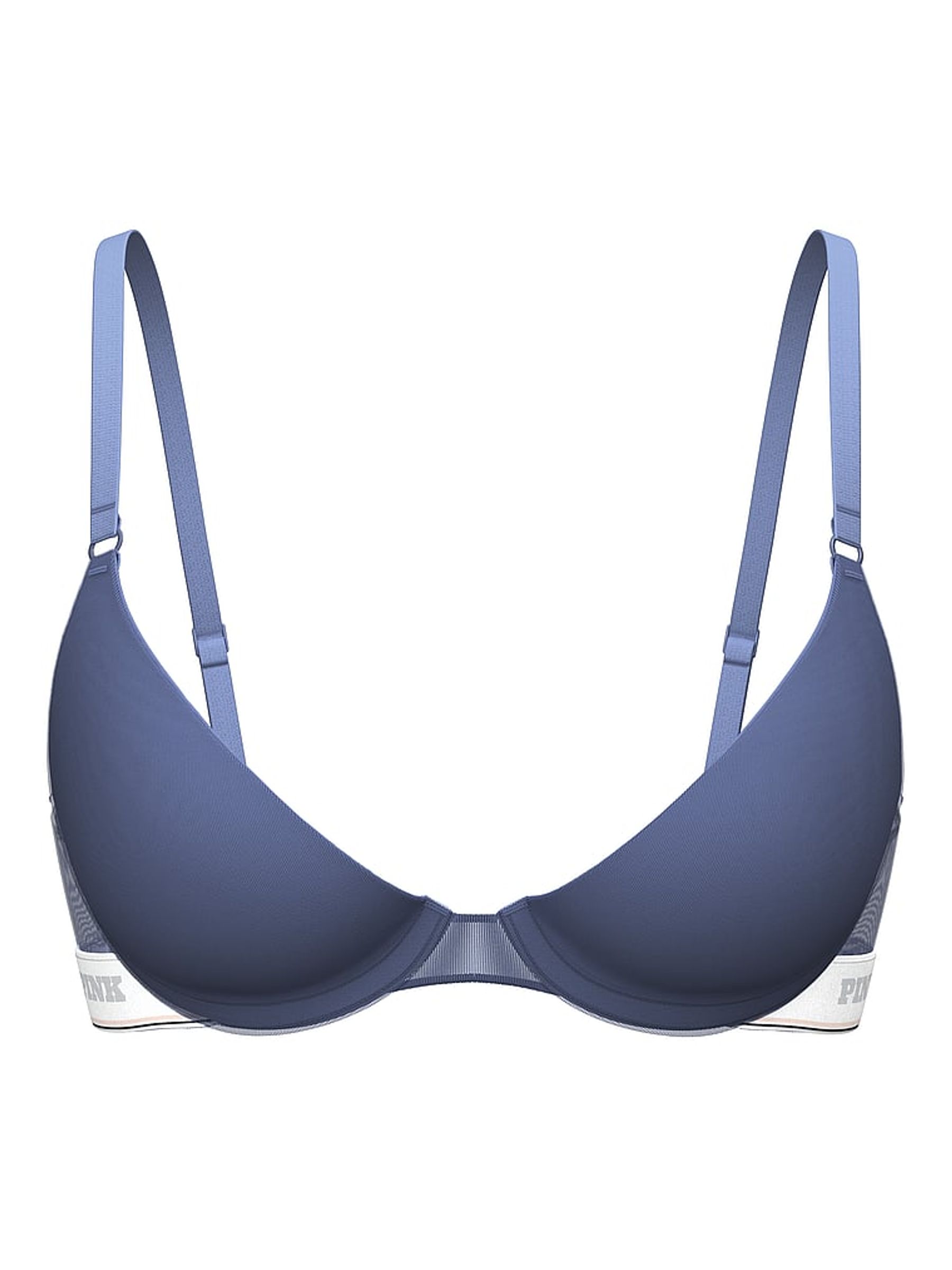Dusty Iris Blue Push Up Victoria's Secret Mesh Bra - Image 3 of 3