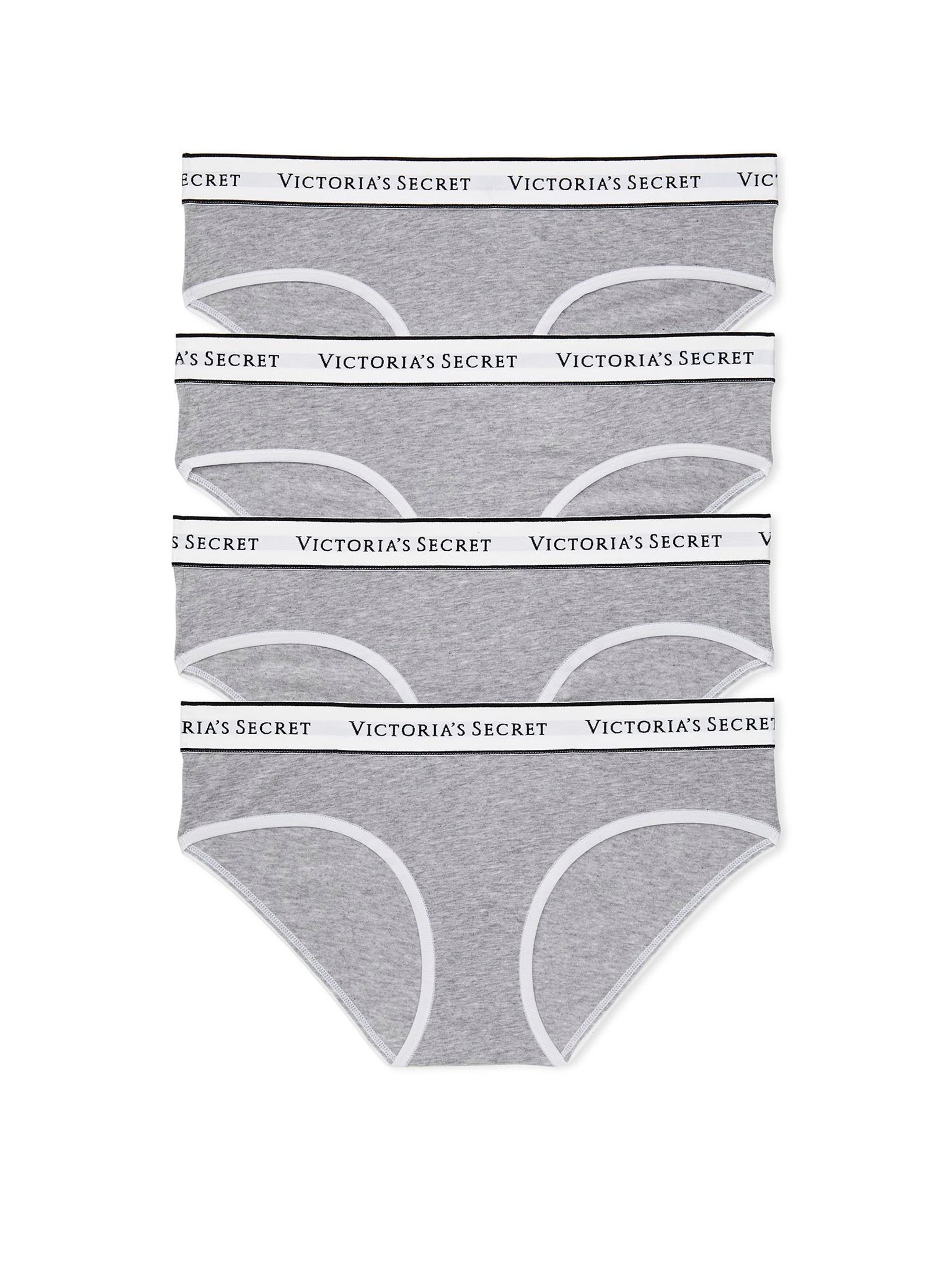 Medium Heather Grey Hipster Logo 4 Pack Knickers - Image 6 of 6