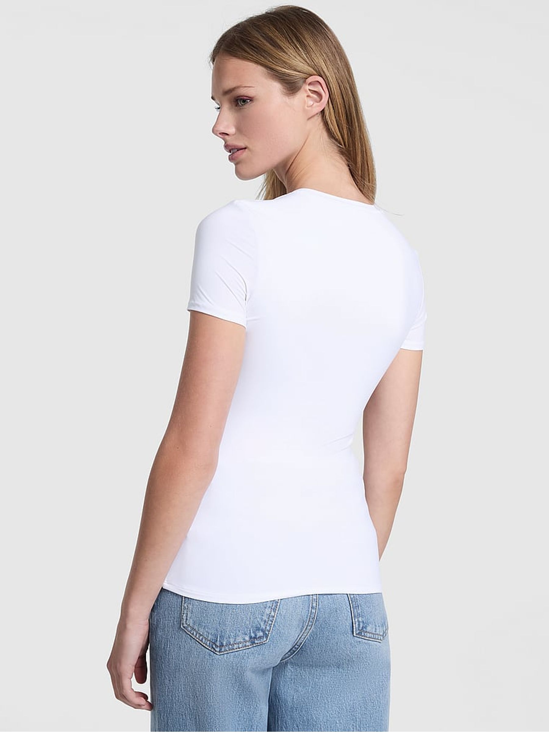 White Soft Stretch T-Shirt - Image 2 of 3