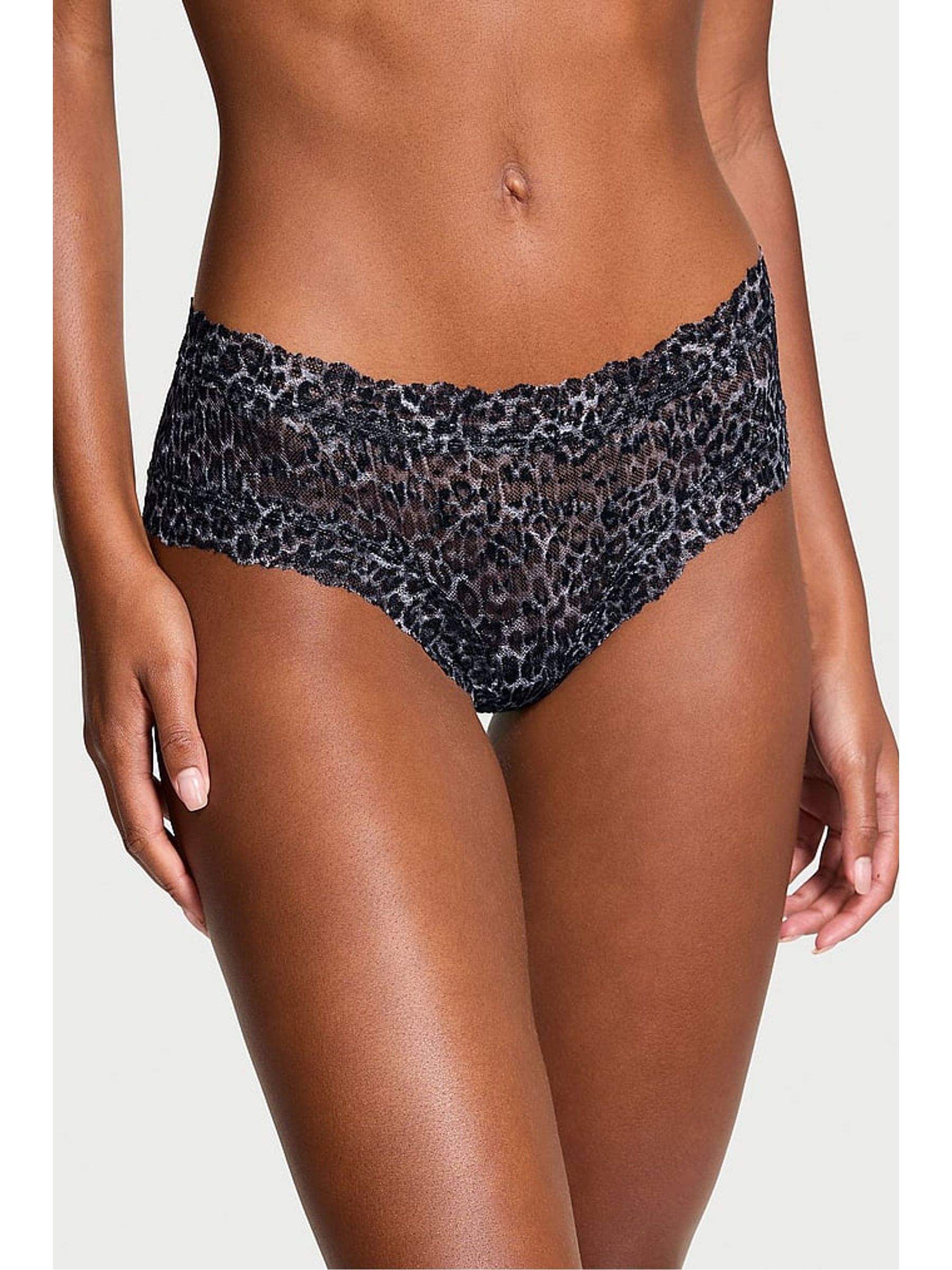 Grey Leopard Cheeky Knickers - Image 1 of 3