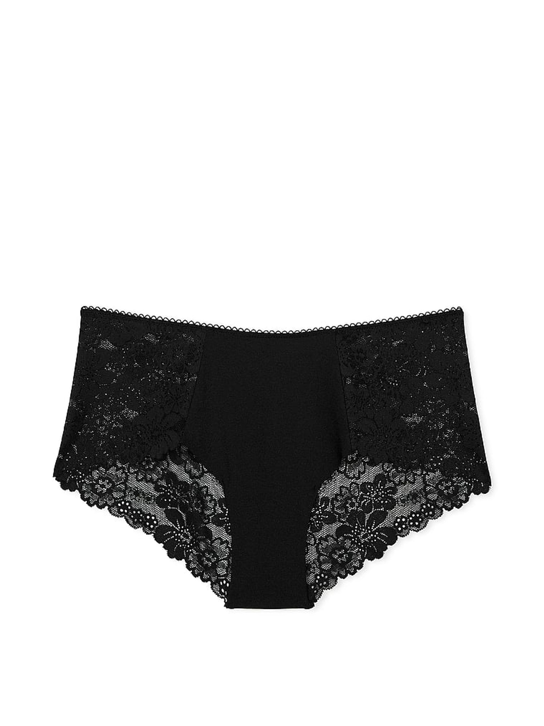 Black Cheeky No Show Lace Trim Knickers - Image 3 of 3