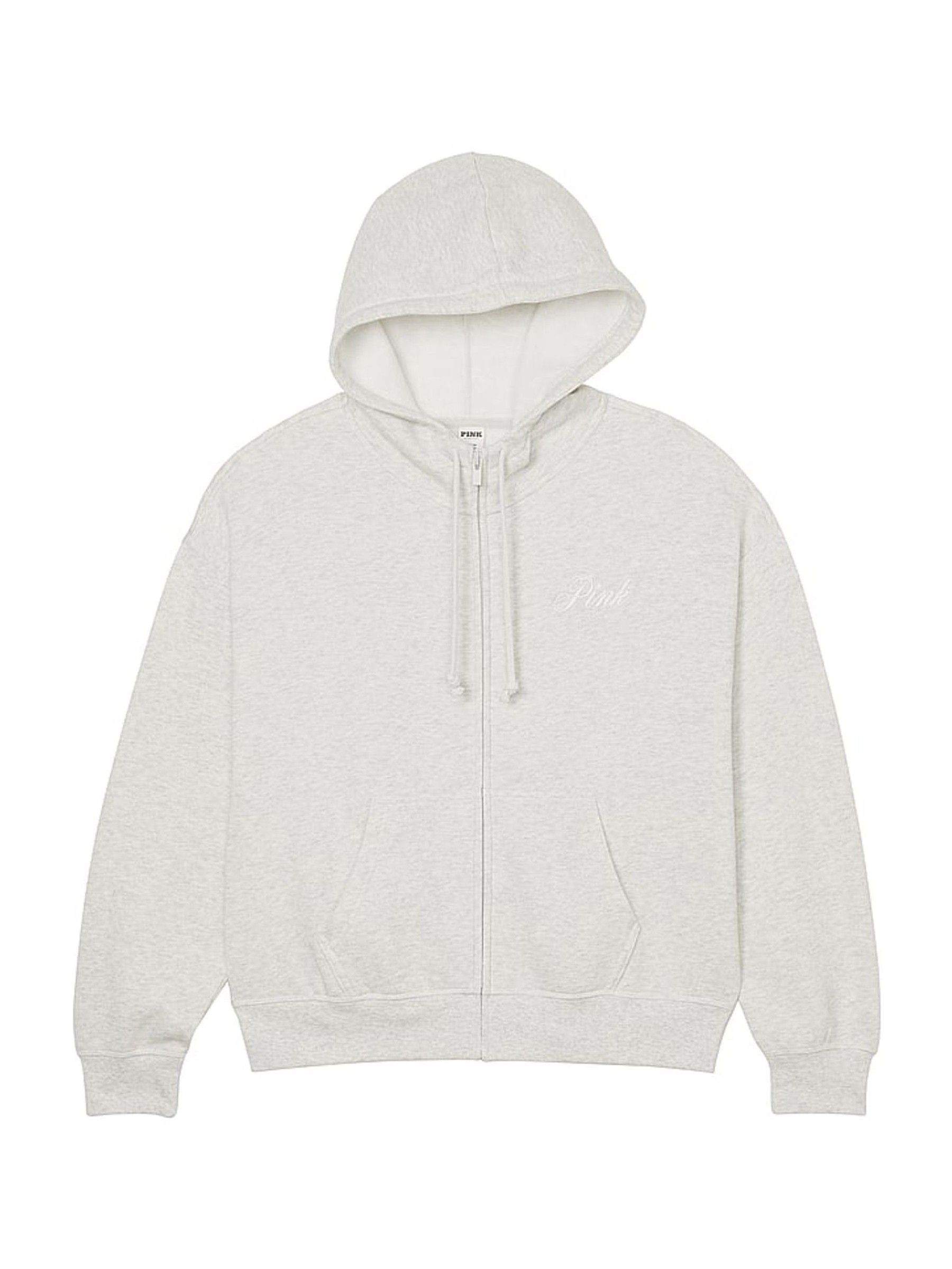 Heather Stone Grey Full Zip Hoodie - Image 3 of 3