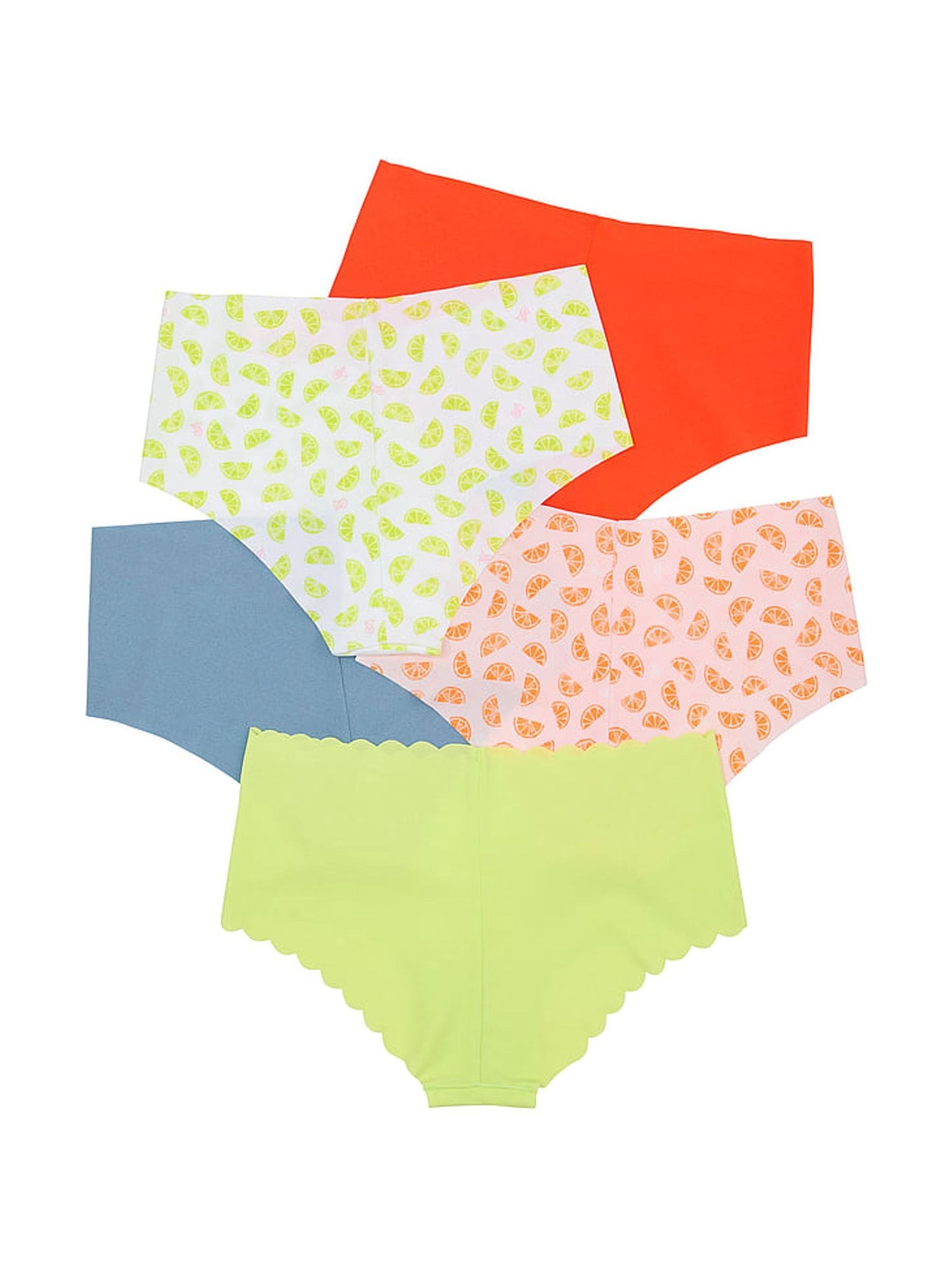 Orange/Green/Blue Cheeky 5 Pack Knickers - Image 2 of 2