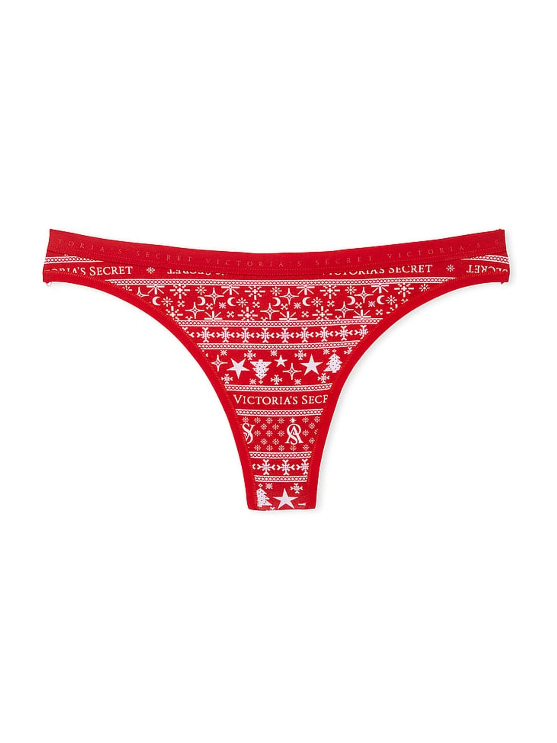 Red Fairisle Thong Knickers - Image 1 of 1