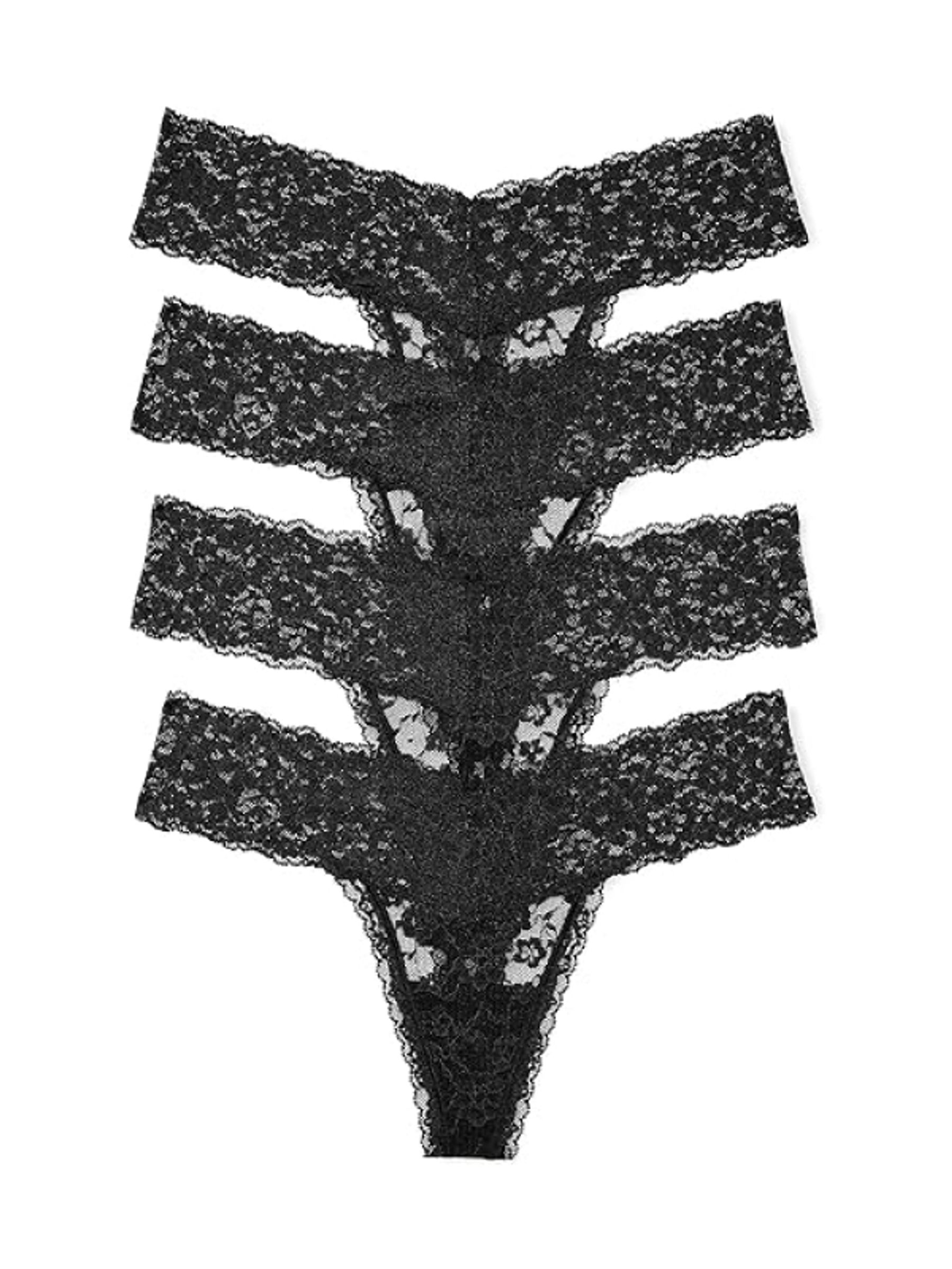 Black Thong 4 Pack Knickers - Image 2 of 8