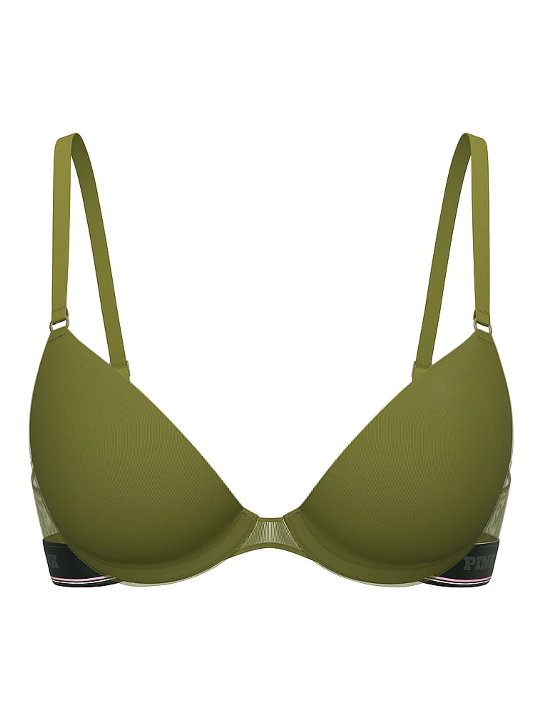 Olive Green Super Push Up Mesh Bra - Image 3 of 3