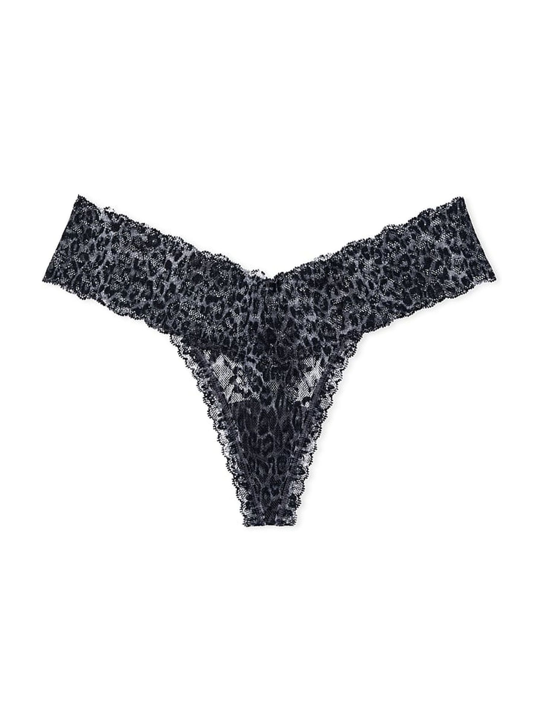 Grey Leopard Thong Knickers - Image 3 of 3