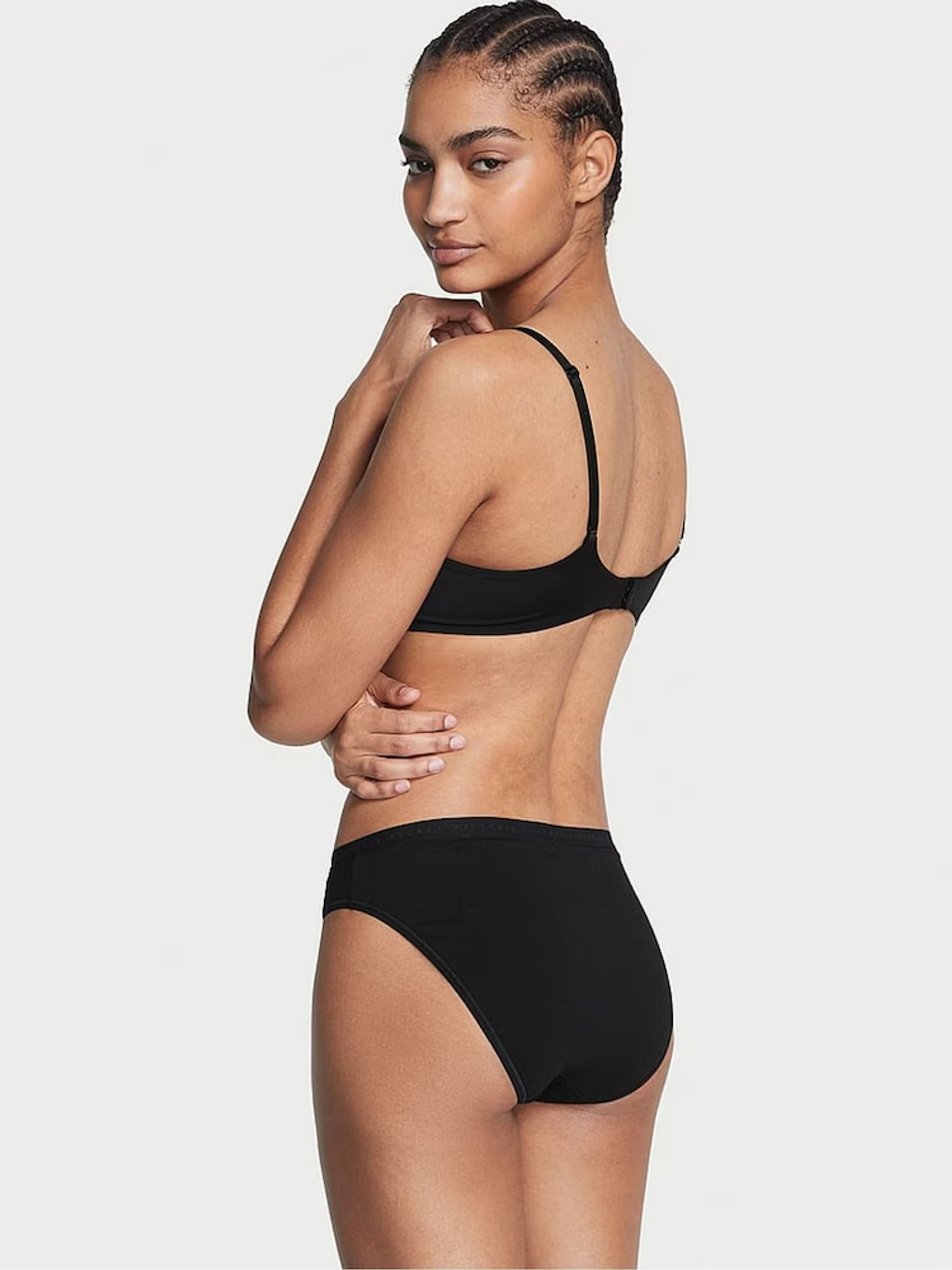 White/Grey/Pink/Black Bikini 7 Pack Logo Knickers - Image 4 of 4