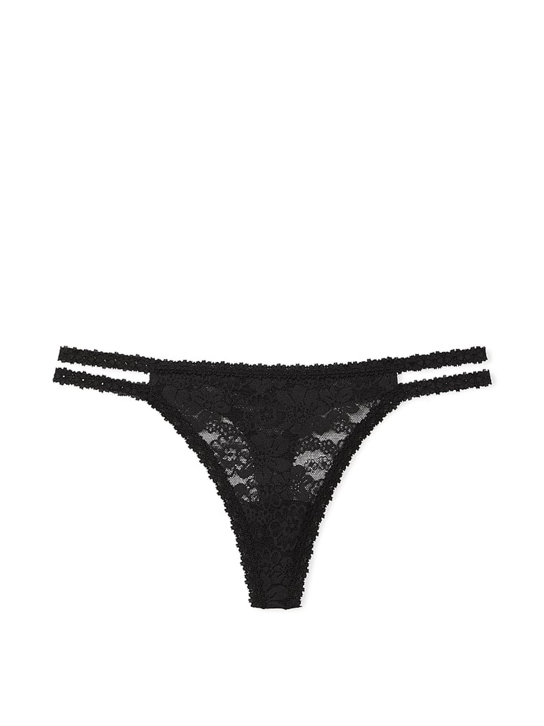 Black Thong Lace Knickers - Image 4 of 4