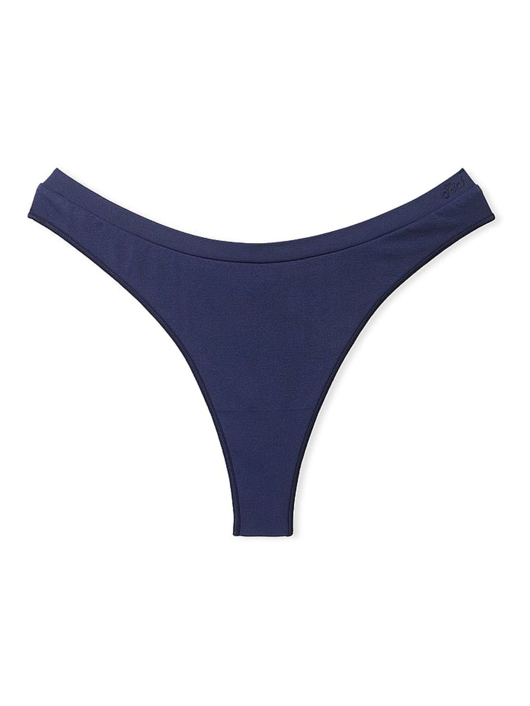Midnight Navy Blue Thong Seamless Knickers - Image 3 of 3