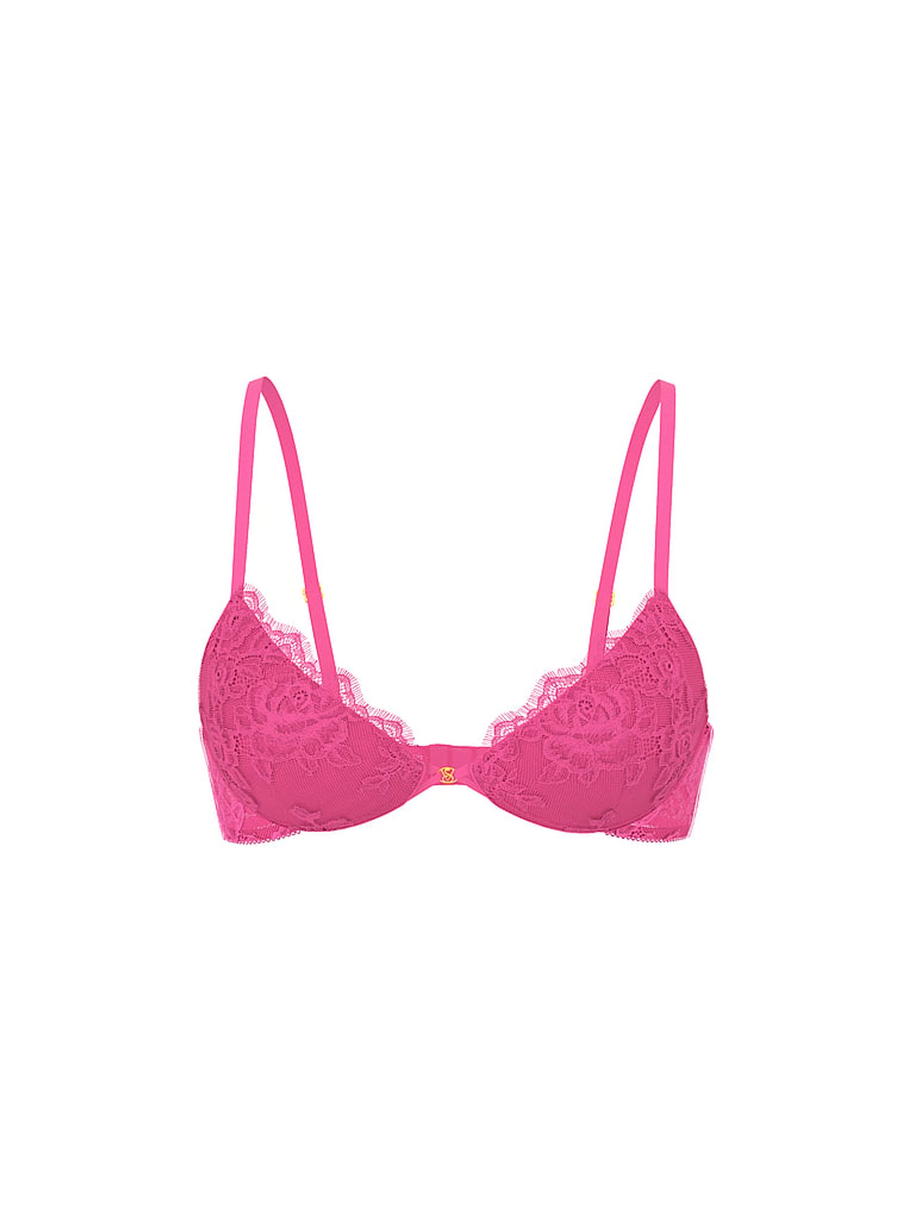 Ultra Pink Lightly Lined Demi Lace Bra - Image 3 of 3