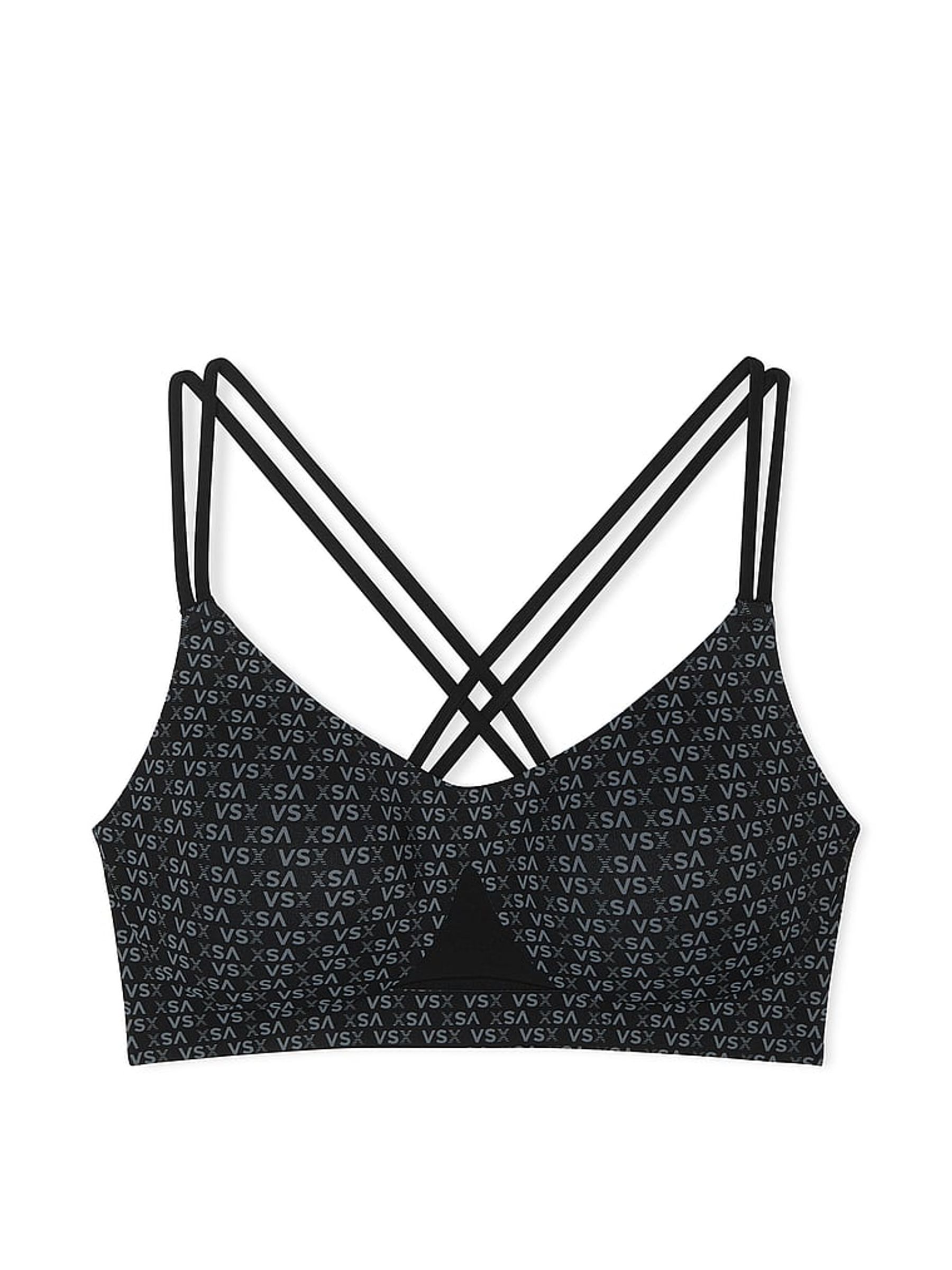 Black Logo Elevate™ Strappy Comfort Low Support Sports Bra - Image 4 of 4
