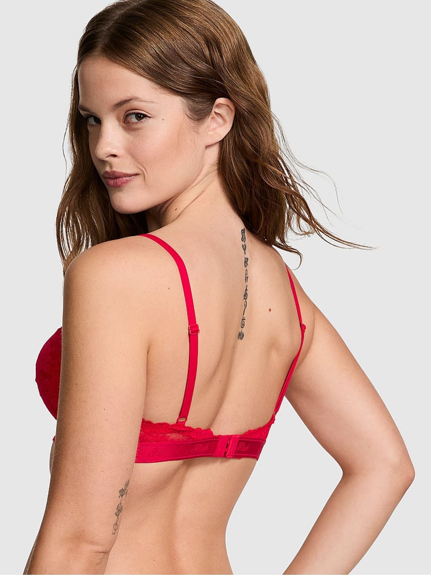 Red Pepper Lace Push Up Balcony Bra - Image 2 of 3