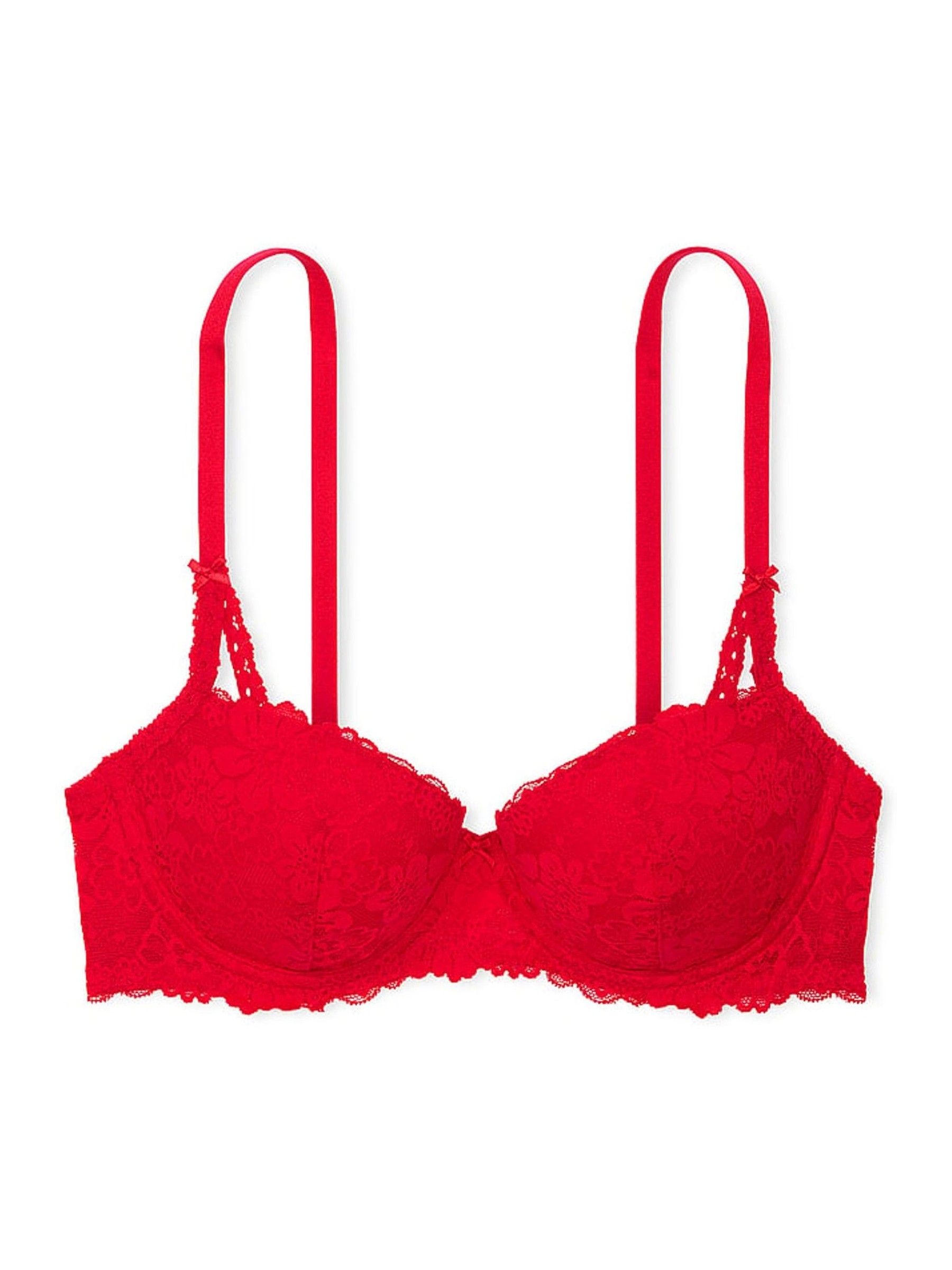 Red Pepper Lace Push Up Balcony Bra - Image 3 of 3