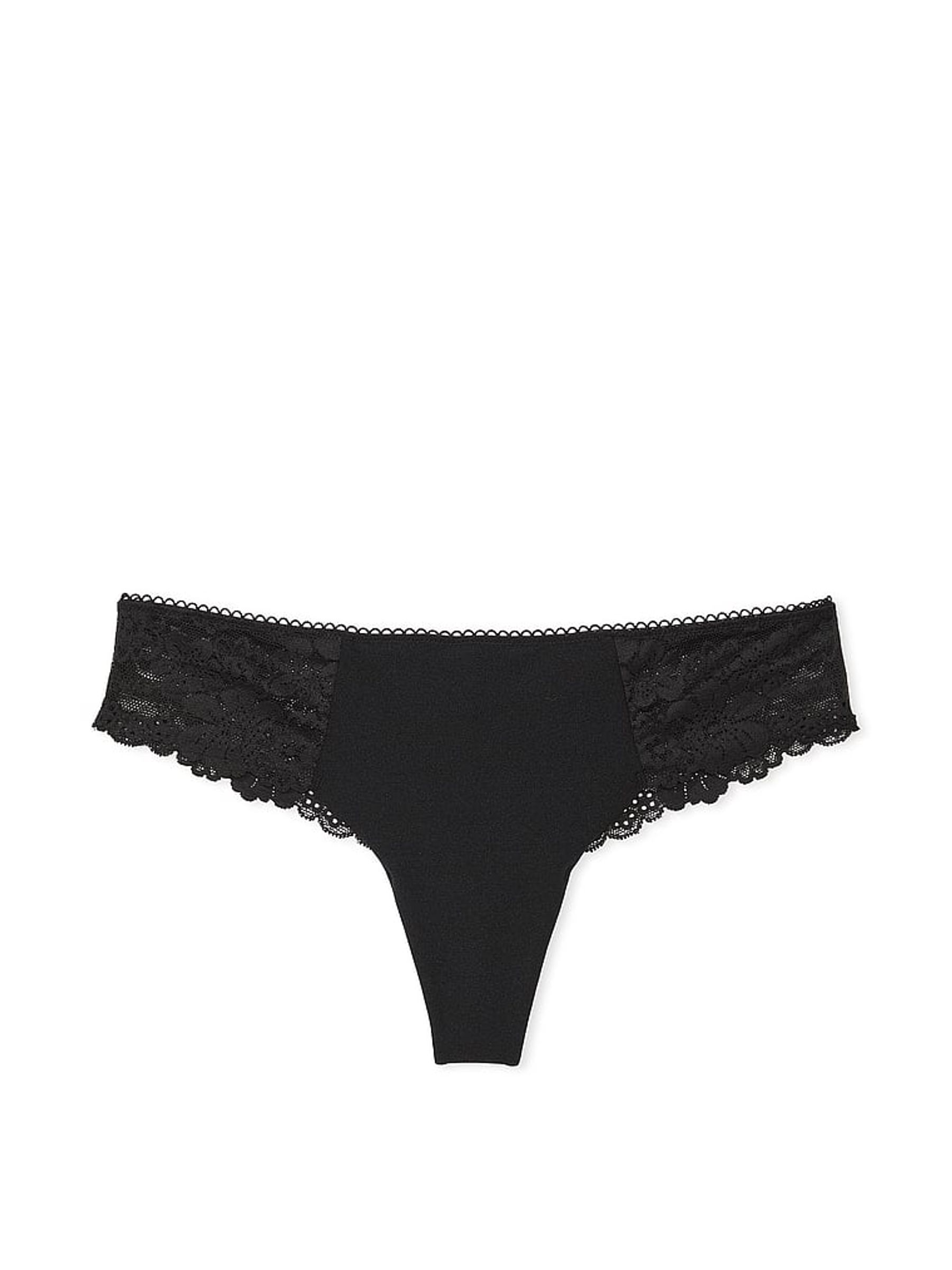 Black No Show Lace Trim Knickers - Image 3 of 3