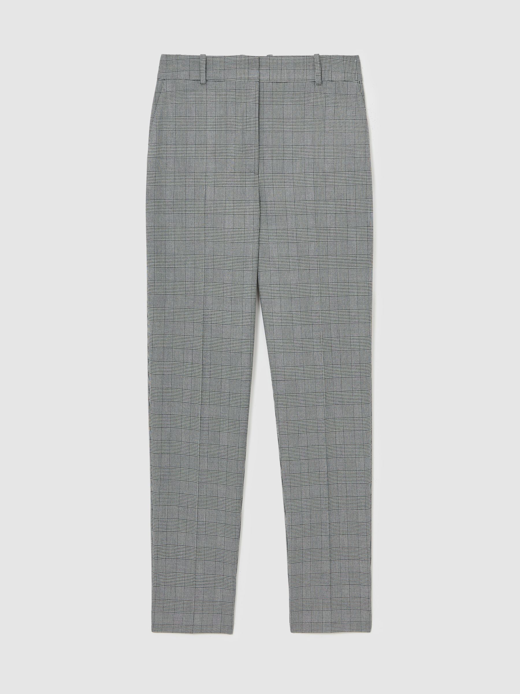 Petite Check Slim-Fit Suit Trousers in Grey - Image 2 of 7