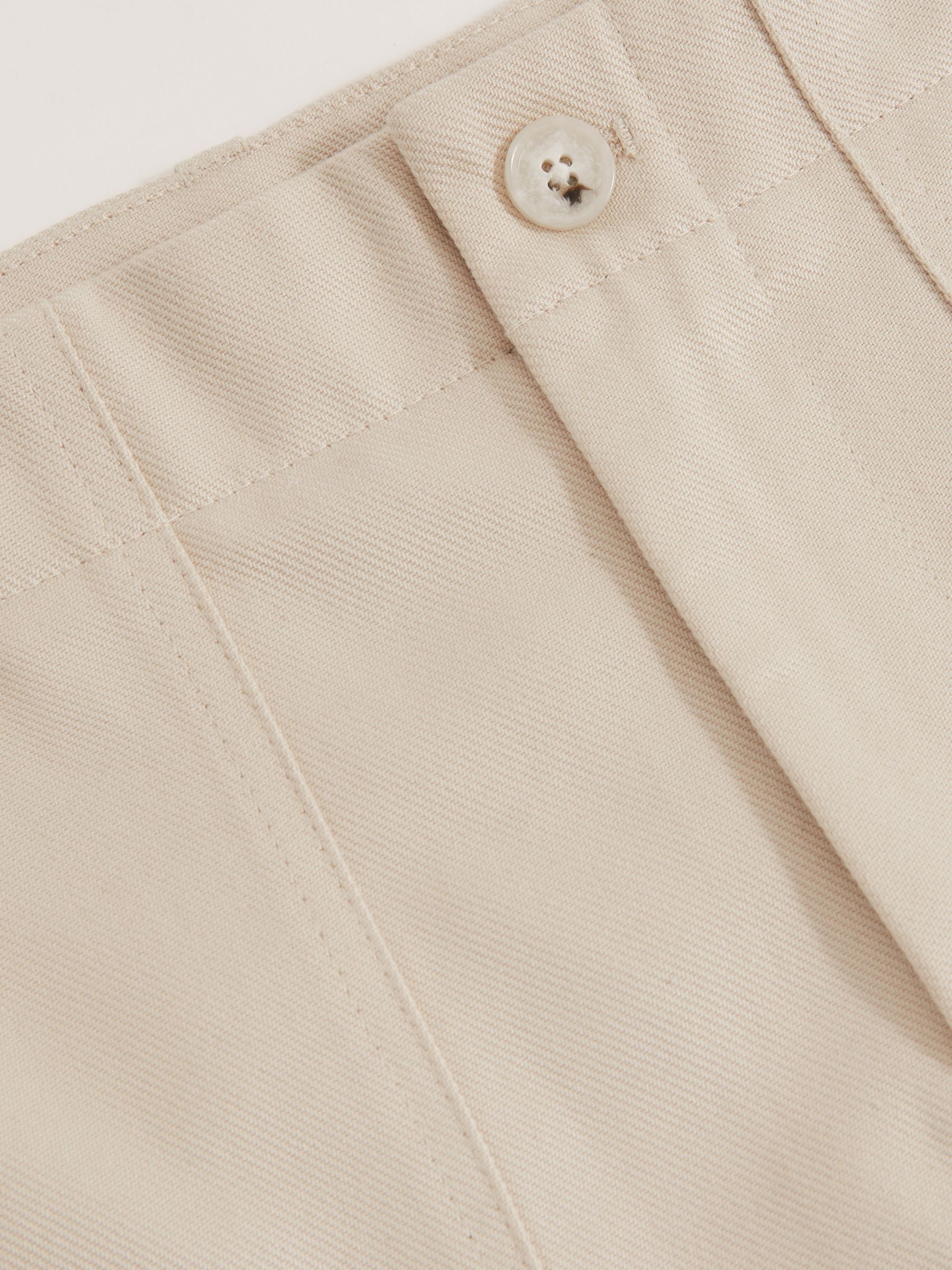 Lyocell Cotton Wide Utility Trousers in Ecru - Image 9 of 9