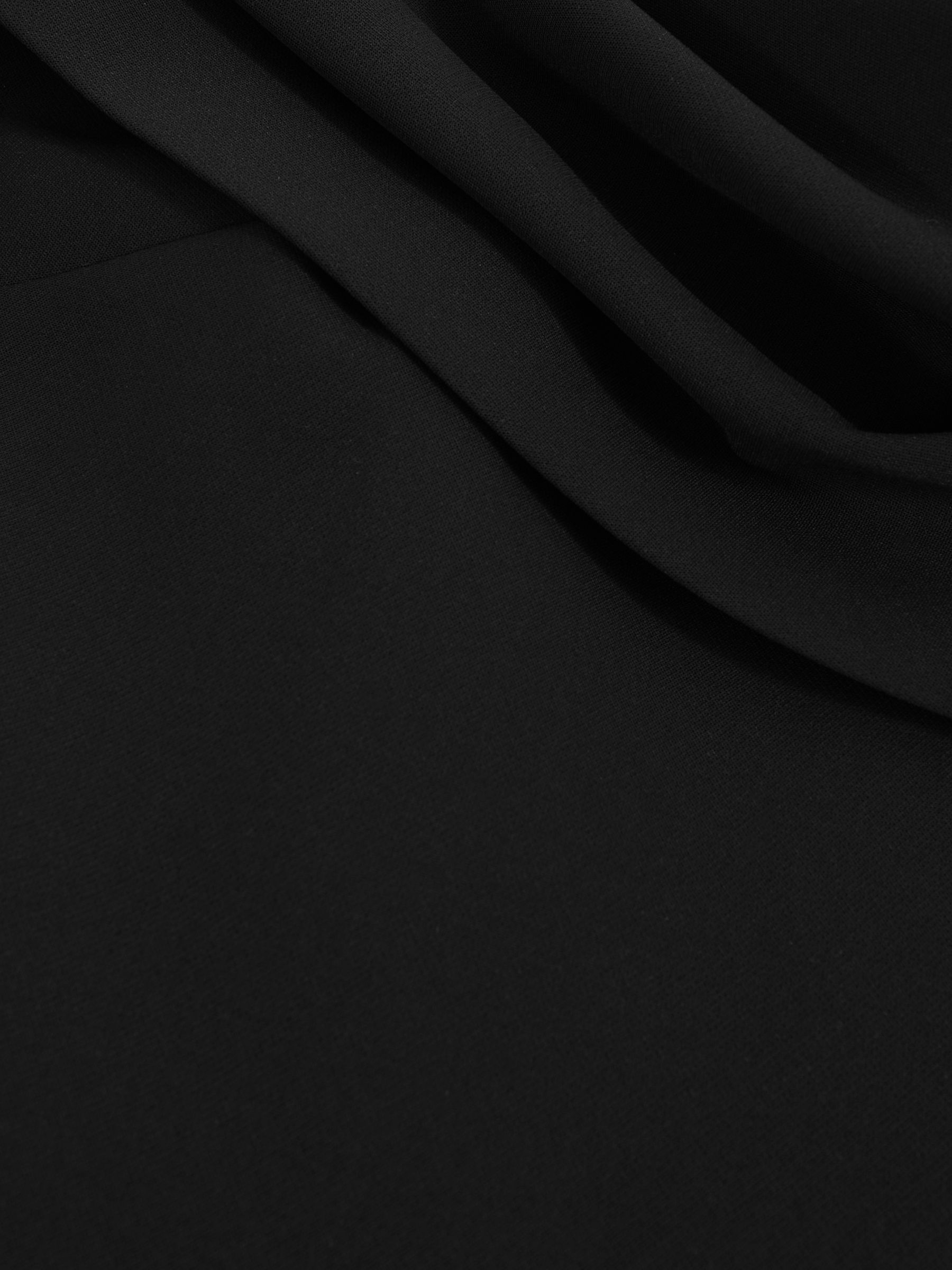 Structured Strapless Wide-Leg Jumpsuit in Black - Image 7 of 7