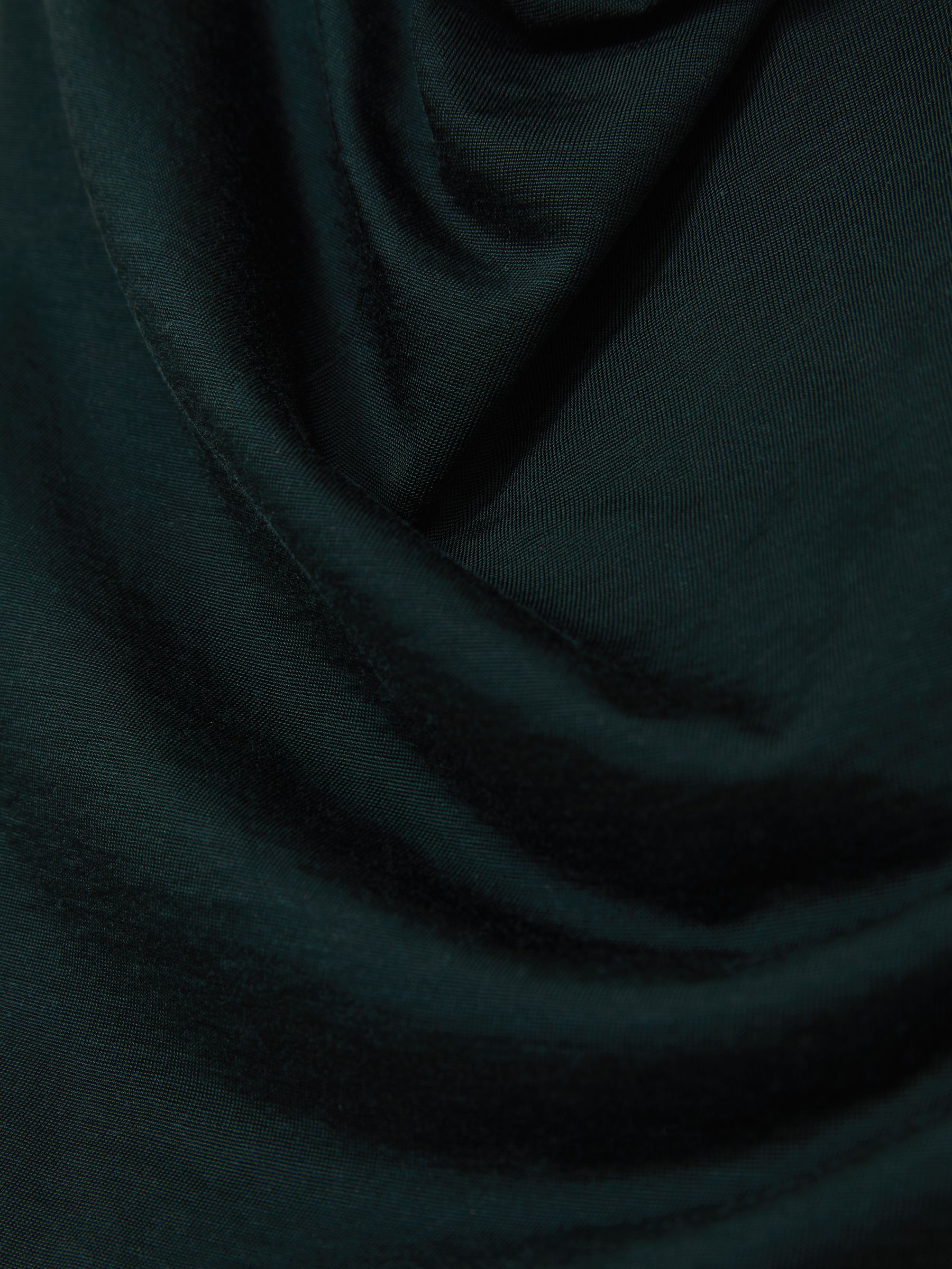 Cotton-Blend Cowl-Neck Sleeveless Top in Green - image 3