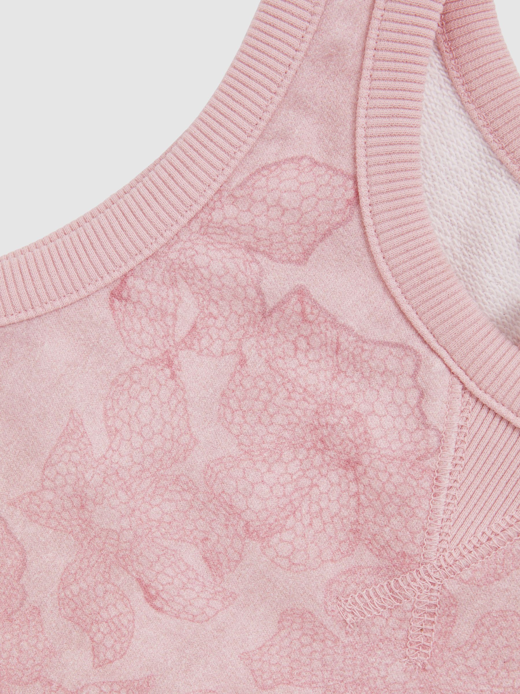 9-13 yrs Cotton Floral Vest and Joggers Set in Pink Print - Image 4 of 4