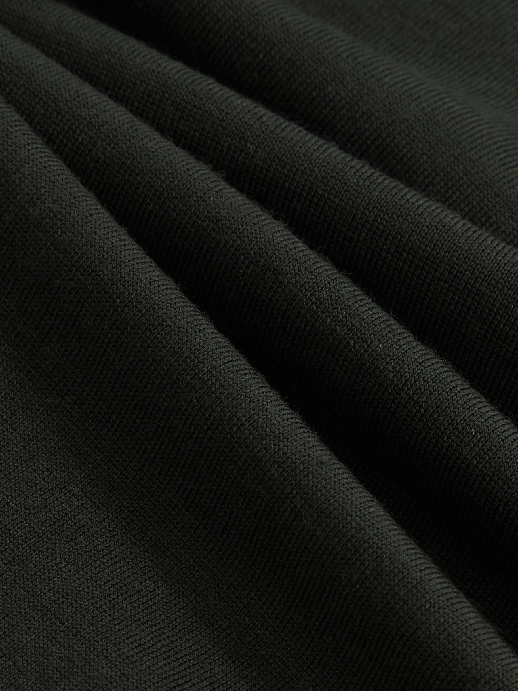 Merino Wool Half-Zip Funnel Neck Jumper in Dark Military Green - Image 6 of 6