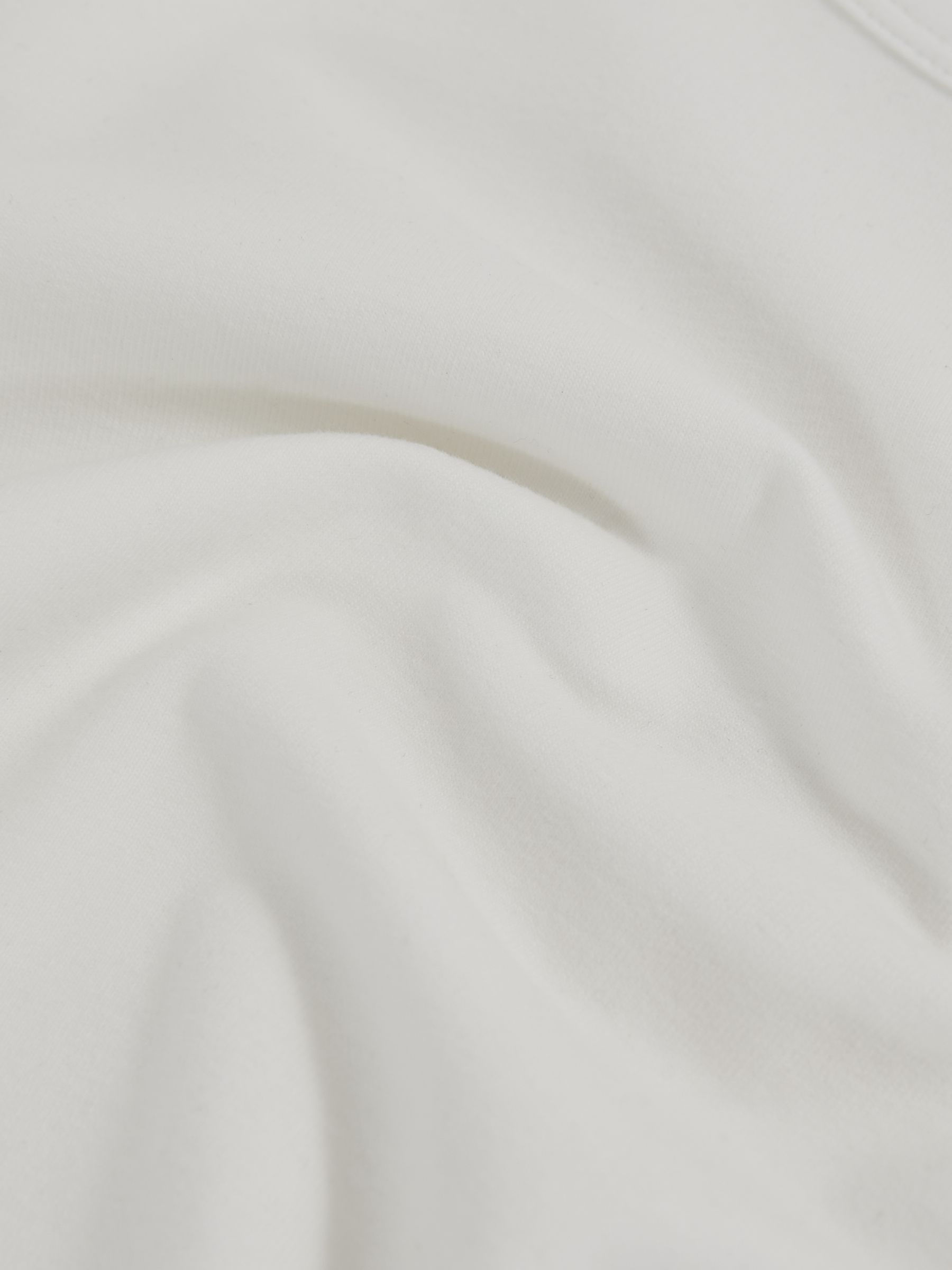 Cotton Crew-Neck Long-Sleeve T-Shirt With Stretch in White - Image 6 of 6