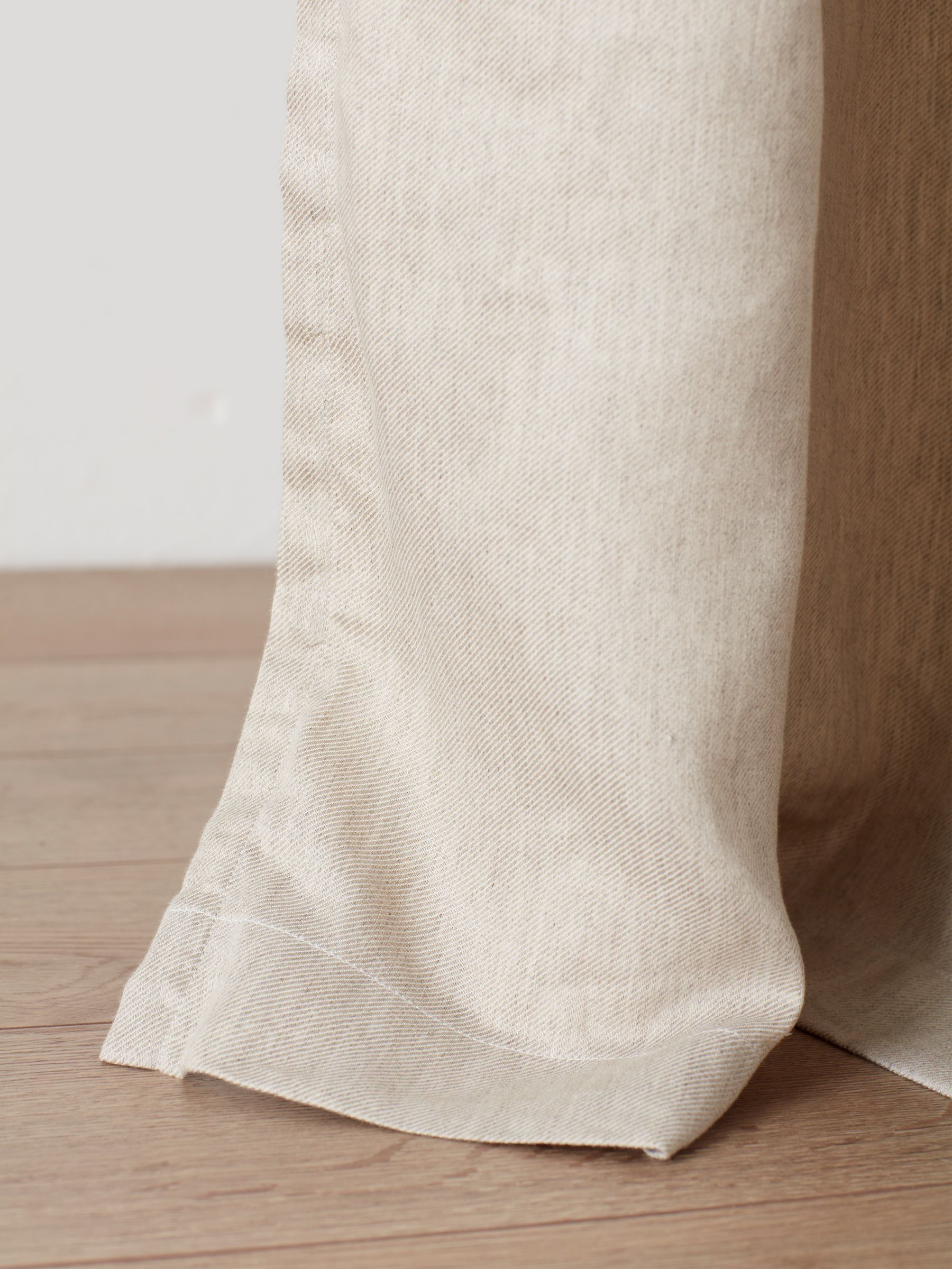 Secret Linen Store Natural Twill Cotton Linen Blackout Curtains Eyelet - Image 2 of 3